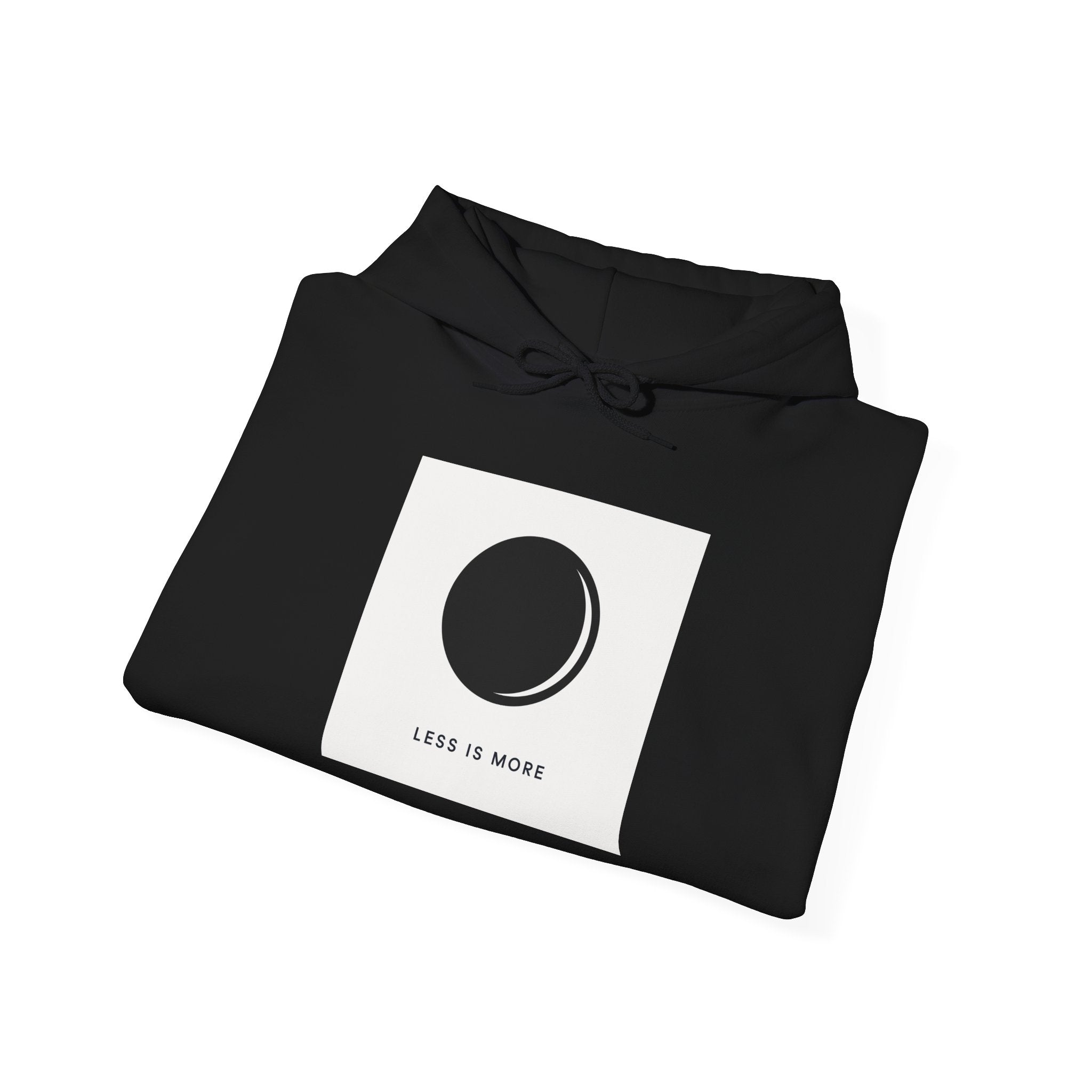 Lunar Minimalist Hoodie — 'Less Is More' Moon Graphic