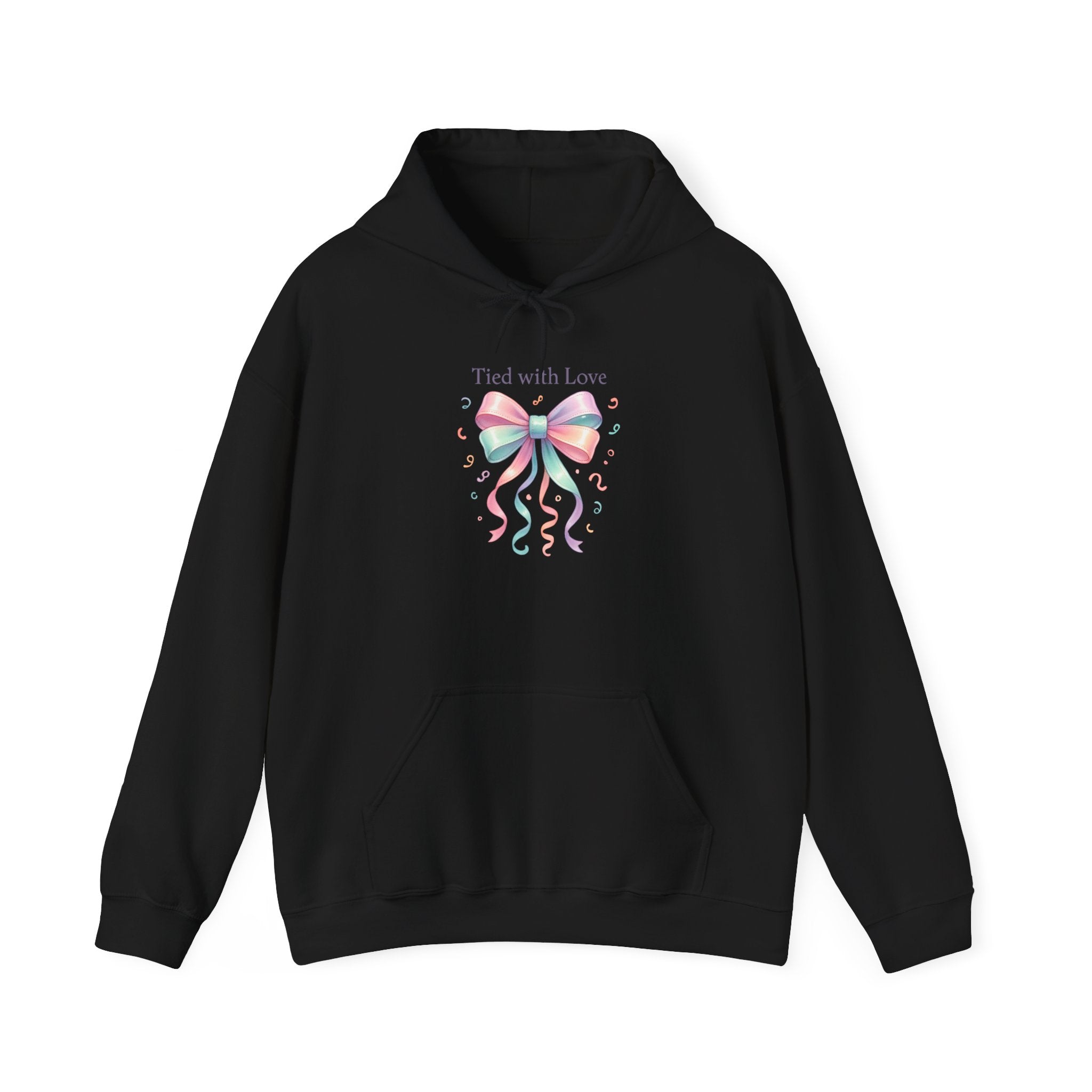 Hoodie – "Tied with Love" Pastel Ribbon Bow Pullover