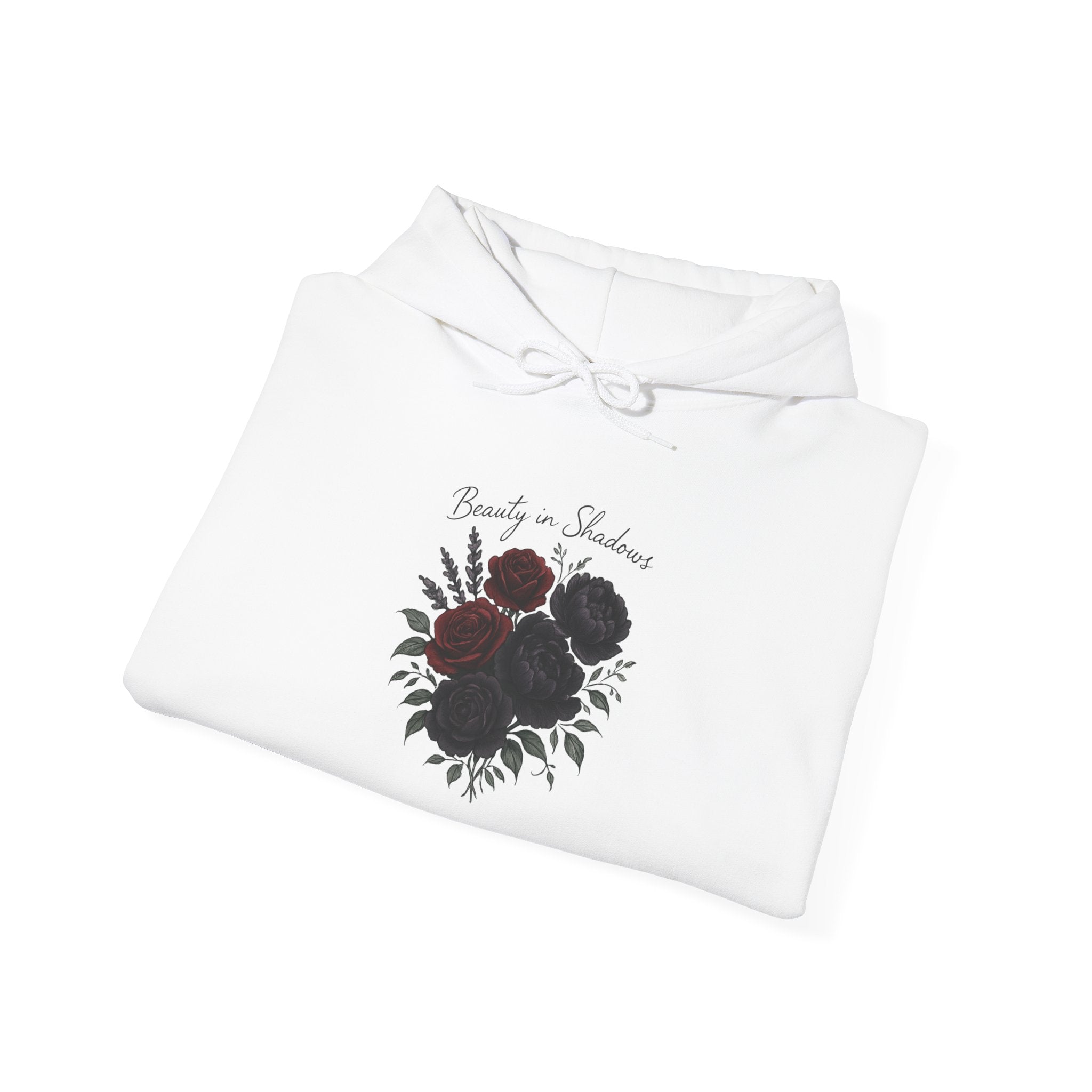 Floral Moon Hoodie — 'Beauty in Darkness' Graphic Pullover