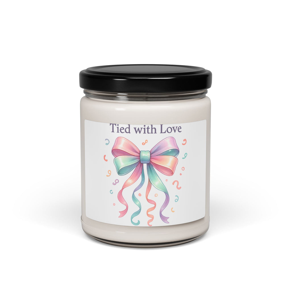 Tied with Love Scented Soy Candle — 9oz Pastel Ribbon Gift Candle