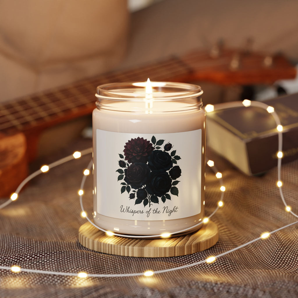 Soy Candle — "Whispers of the Night" Floral Scented Candle, 9oz