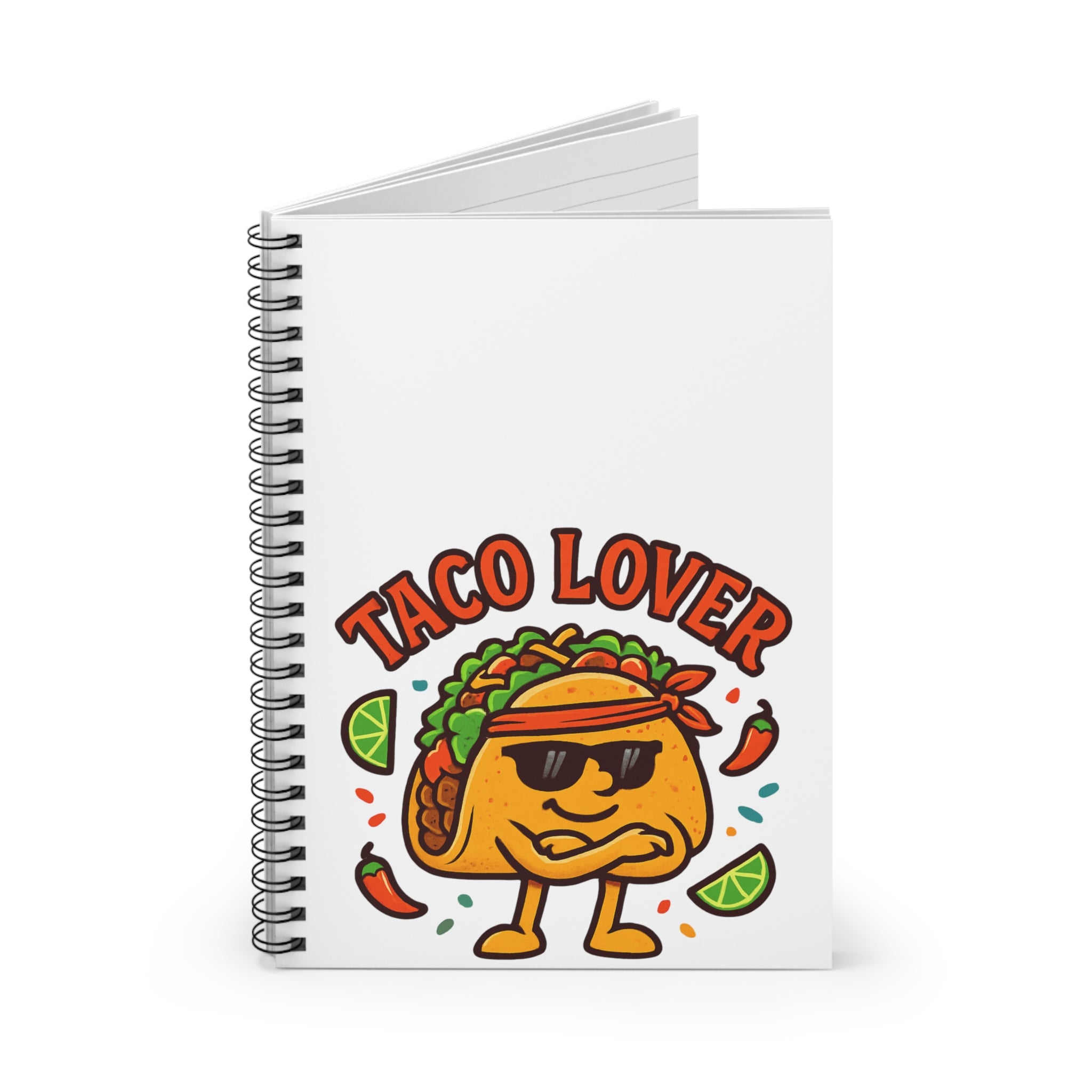 Notebook — Taco Lover Spiral Ruled Journal