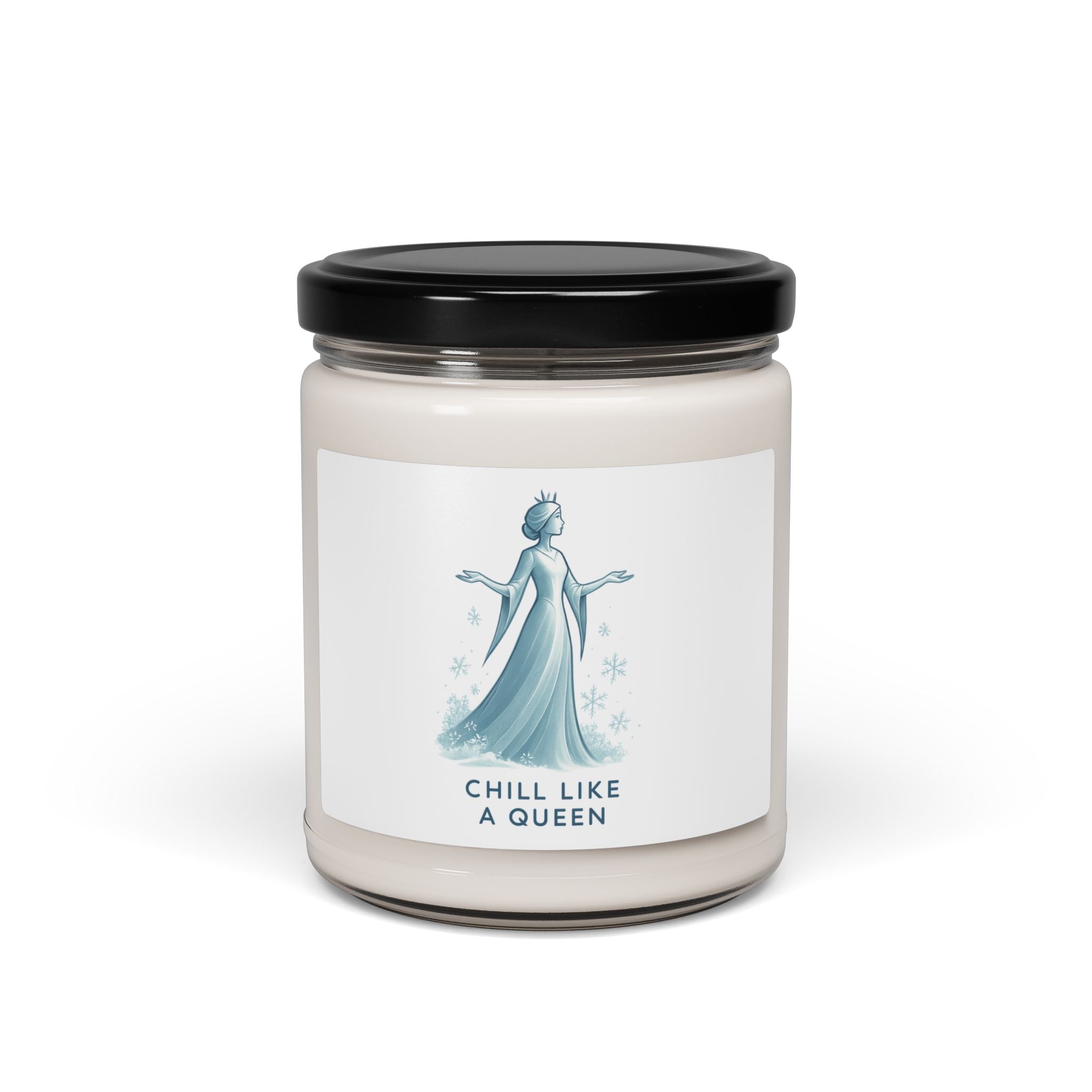 Chill Like a Queen Soy Candle — 9oz Scented Jar (Winter Floral)