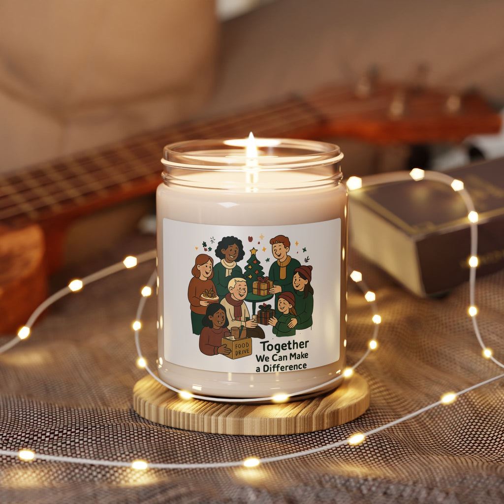 Soy Candle — "Together We Can Make a Difference" Holiday Gift Candle (9oz)