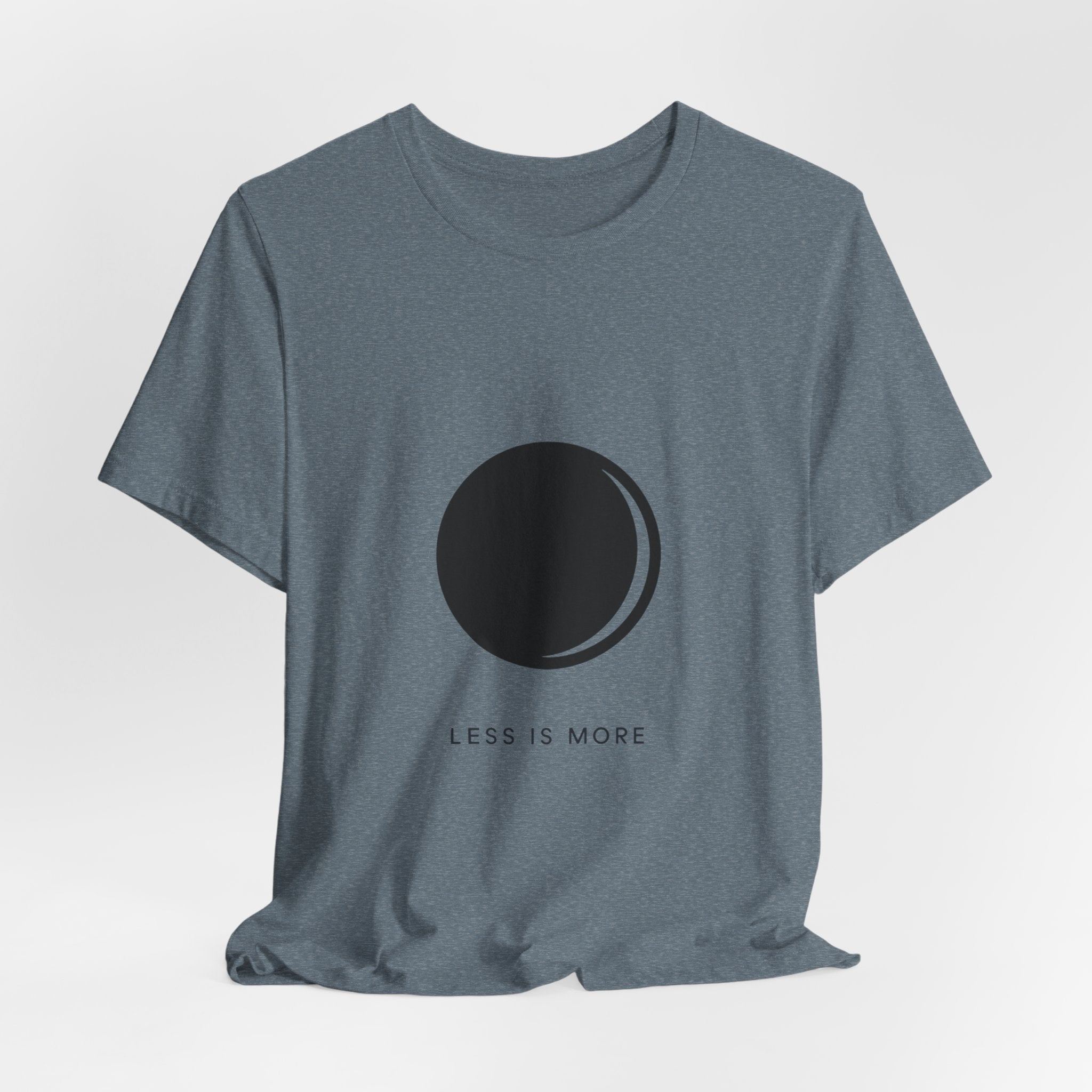 Minimal Moon Graphic Less Is More Tee | Minimalist Astronomy Shirt