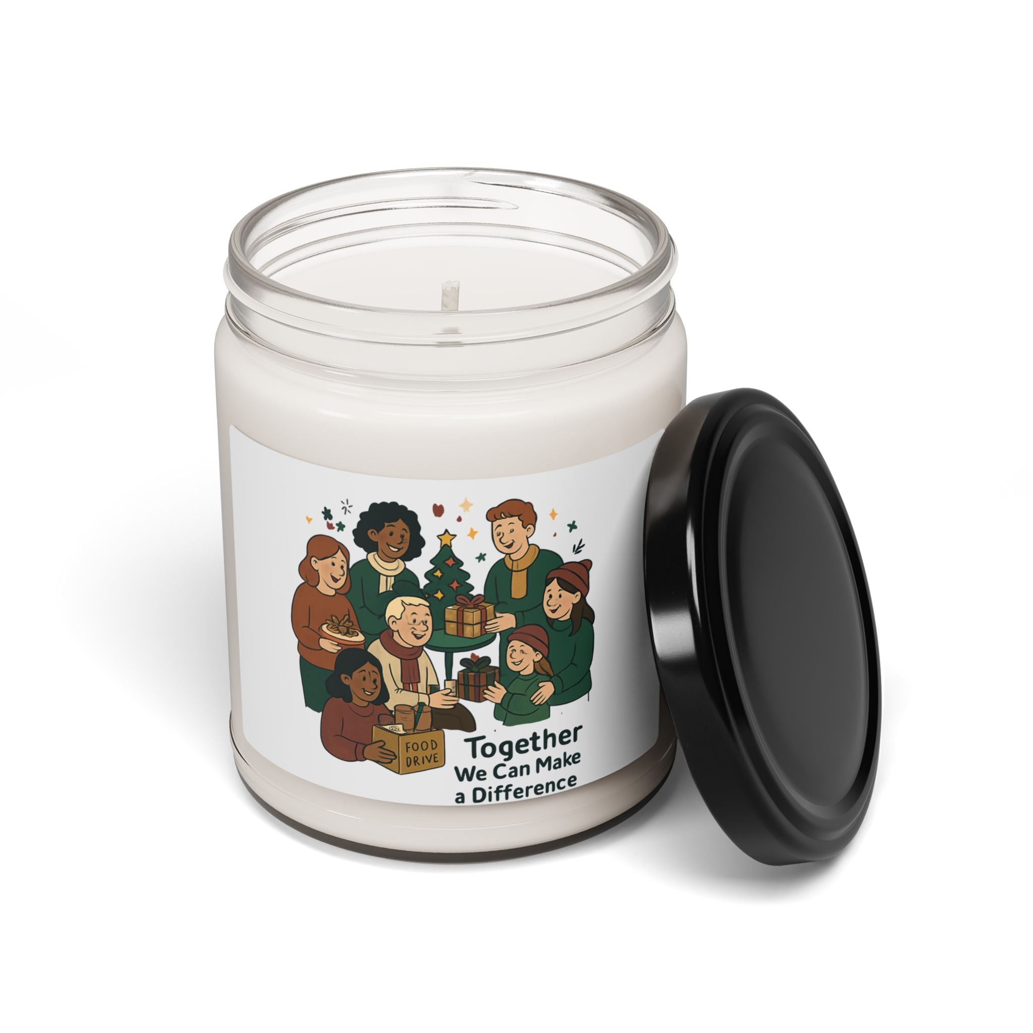Soy Candle — "Together We Can Make a Difference" Holiday Gift Candle (9oz)