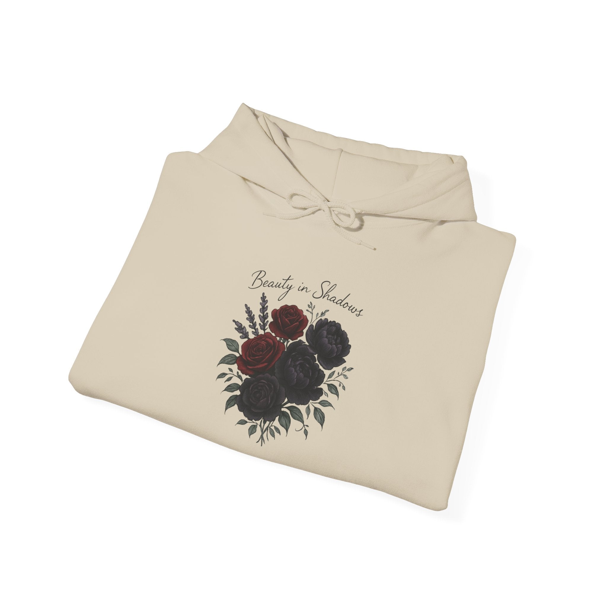 Floral Moon Hoodie — 'Beauty in Darkness' Graphic Pullover