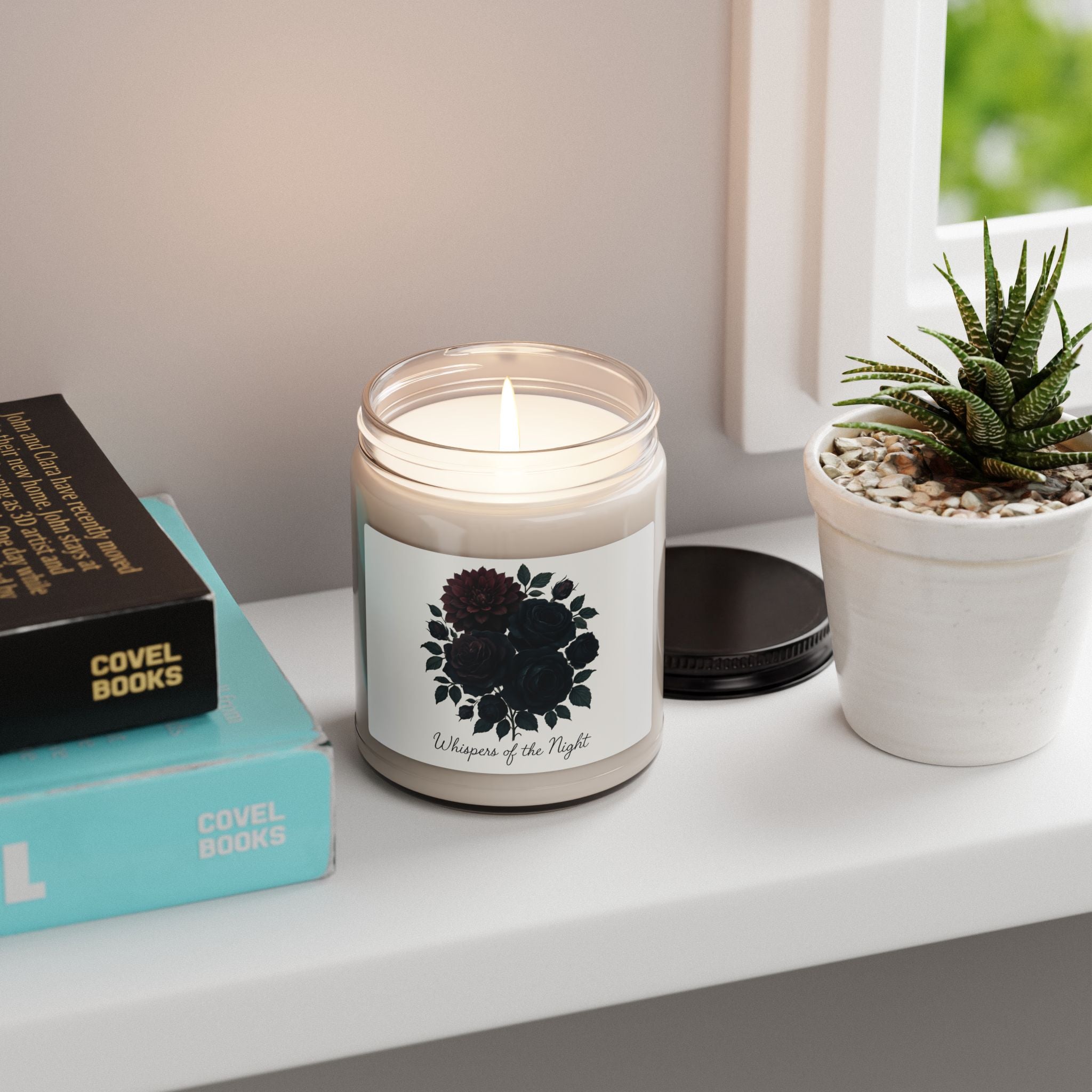Soy Candle — "Whispers of the Night" Floral Scented Candle, 9oz