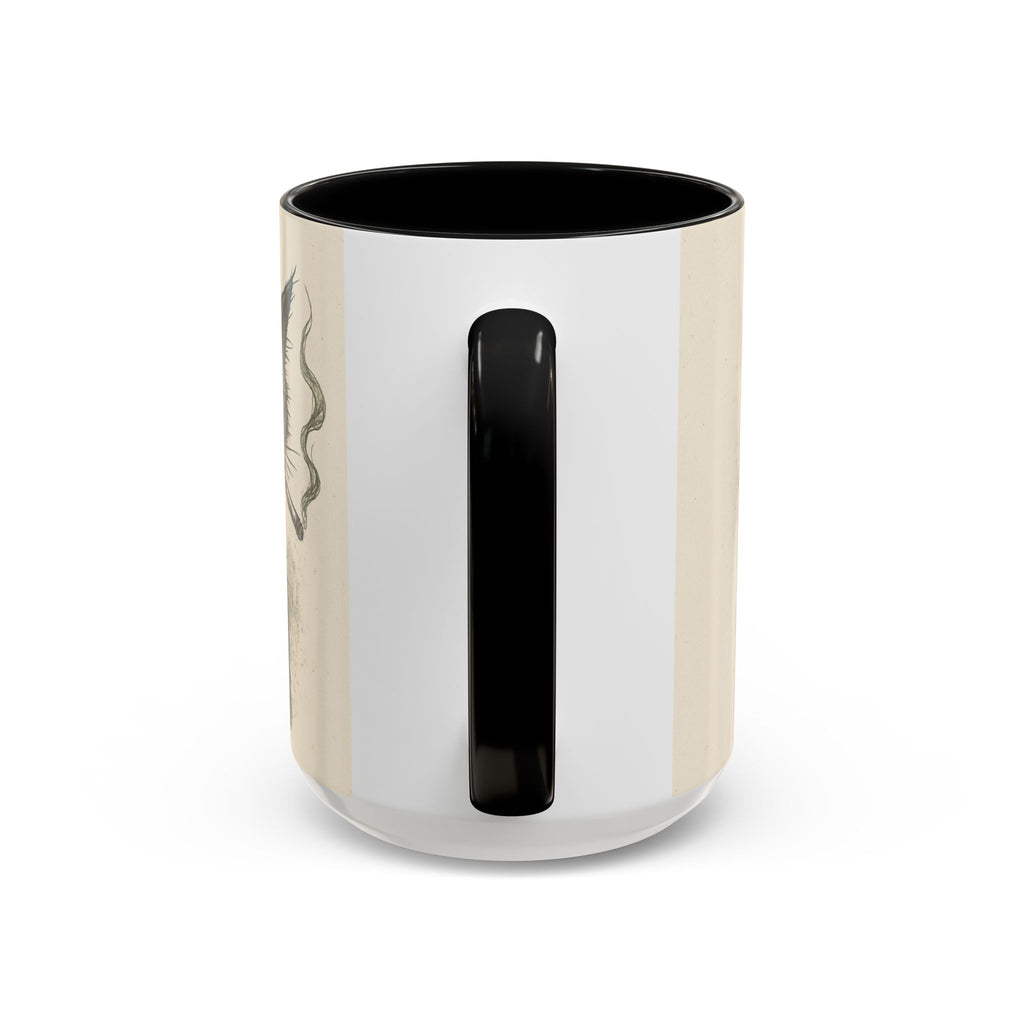 Grumpy Cat Smoking Coffee Mug — Funny Gothic Cat Accent Mug (11/15oz)