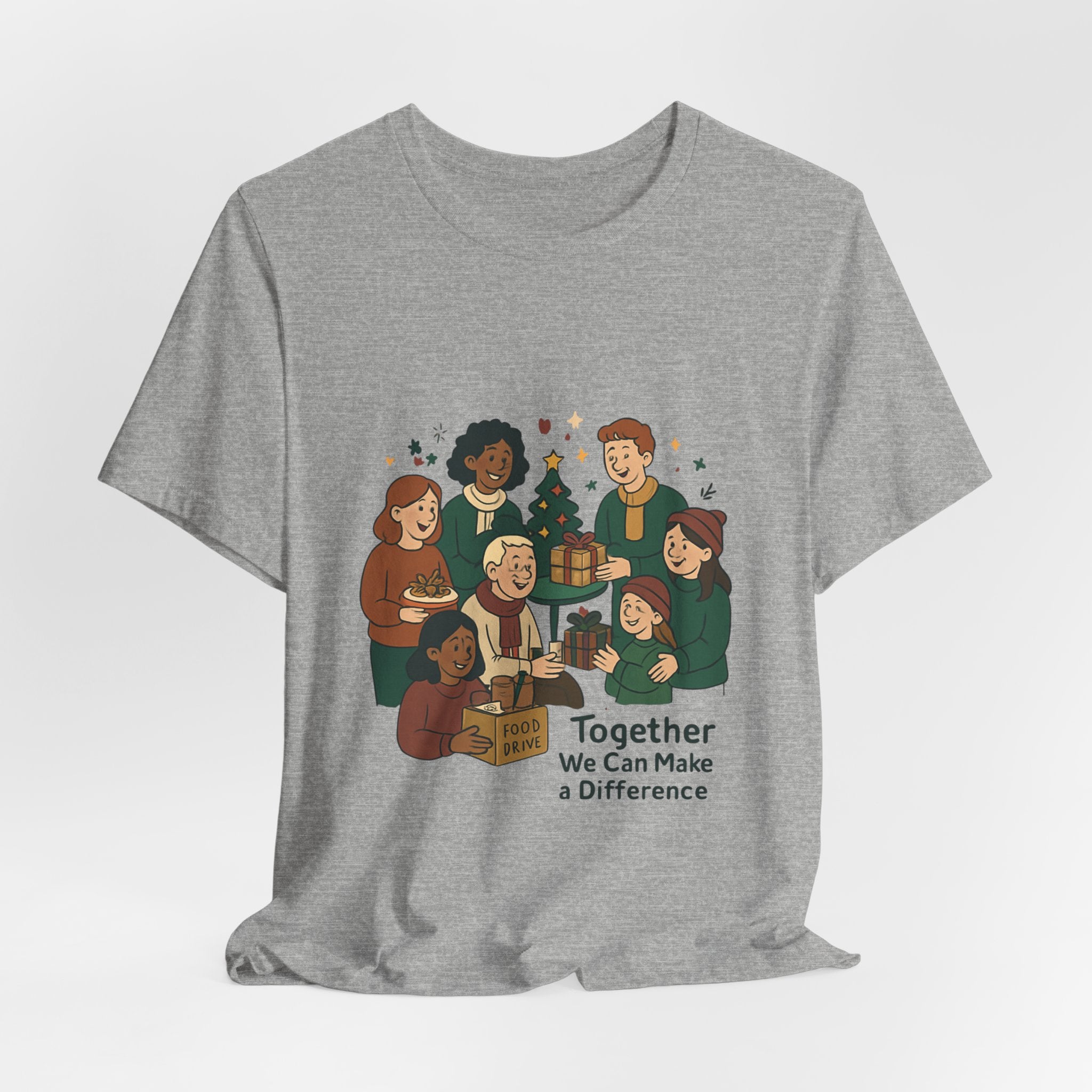 Together We Can Make a Difference Tee — Community Giving Holiday T-Shirt