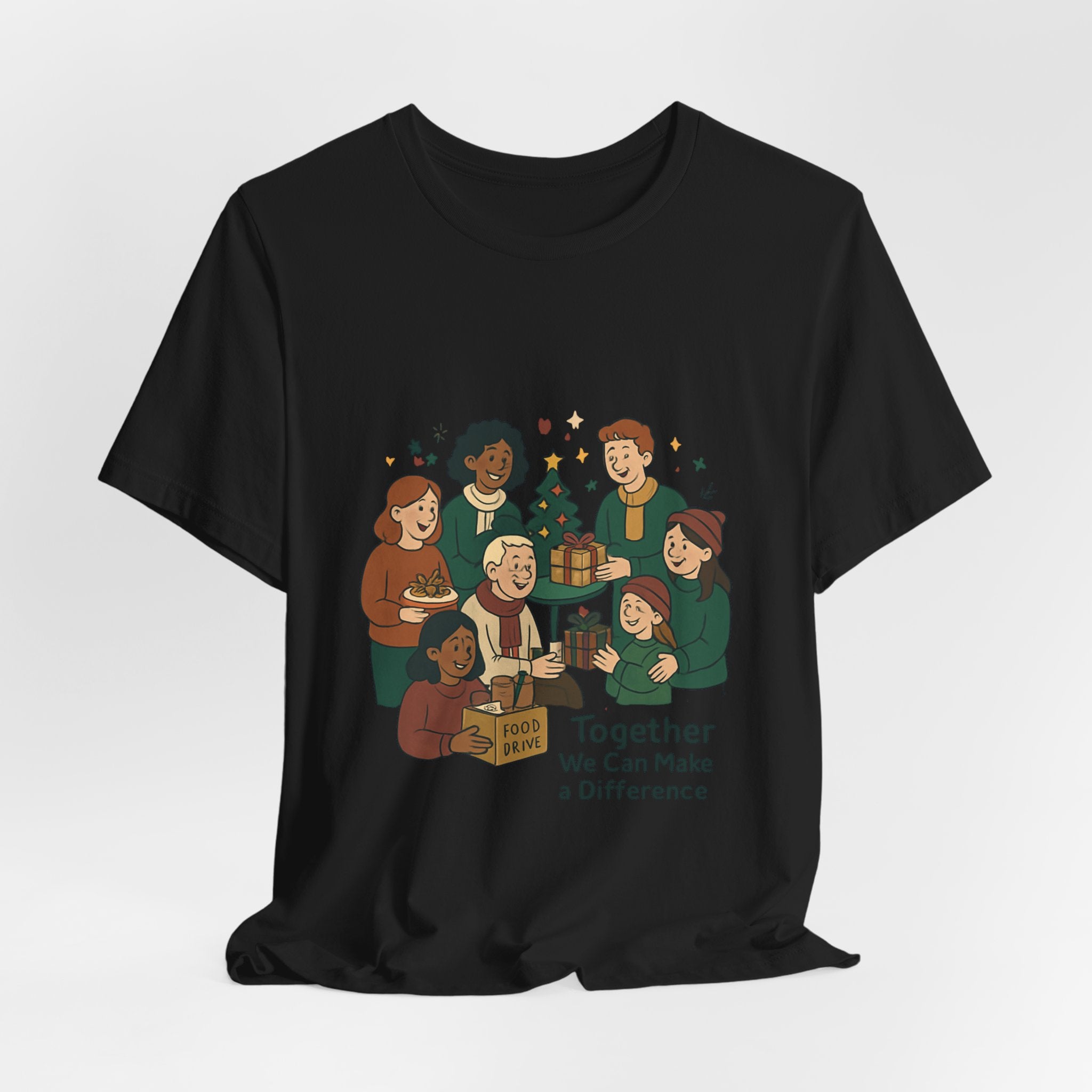 Together We Can Make a Difference Tee — Community Giving Holiday T-Shirt