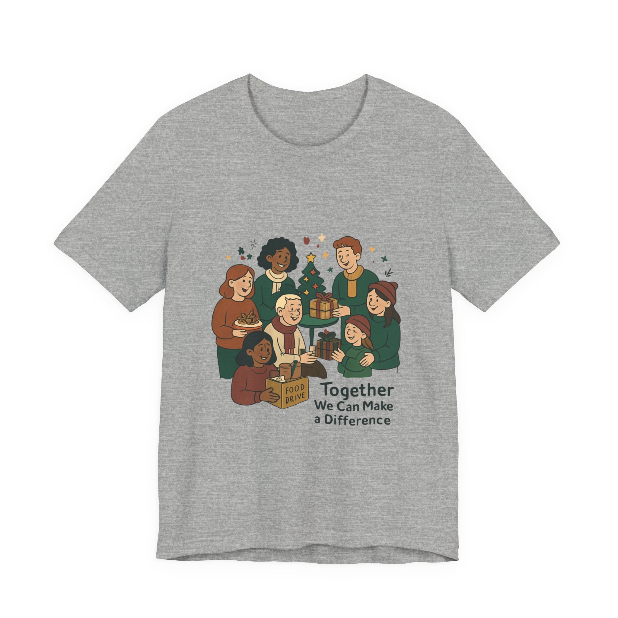 Together We Can Make a Difference Tee — Community Giving Holiday T-Shirt