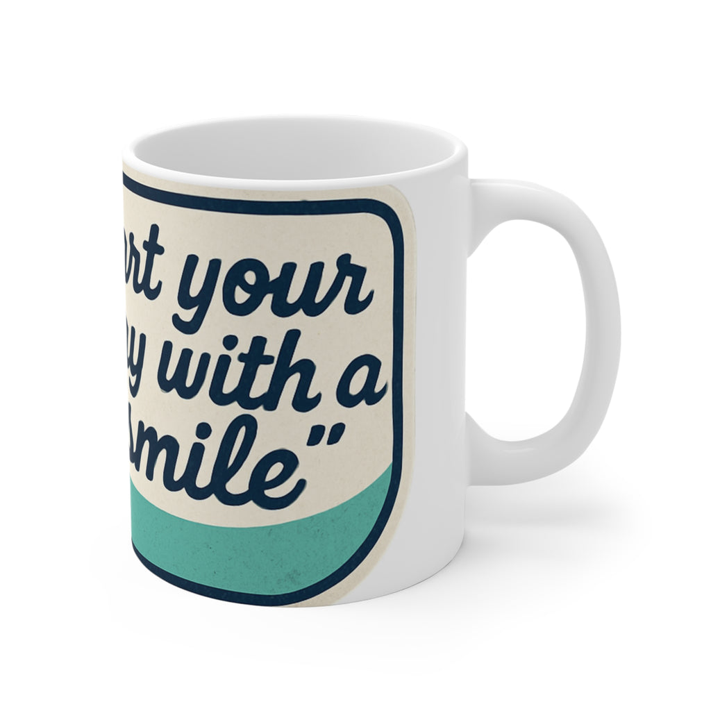 Mug — "Start Your Day With A Smile" Cute Sun Coffee Mug