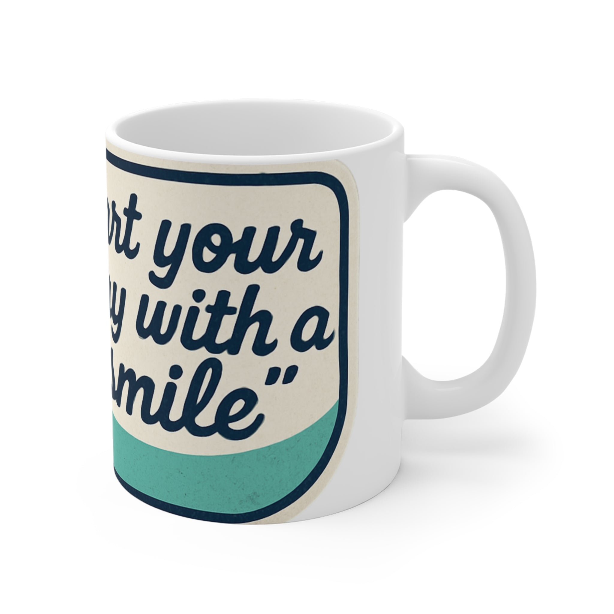 Mug — "Start Your Day With A Smile" Cute Sun Coffee Mug