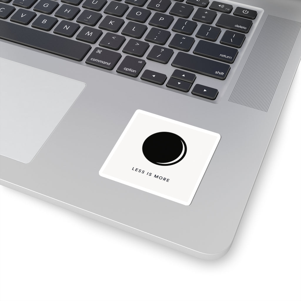 Minimal Moon Illustration Sticker | 'Less Is More' kiss-cut vinyl