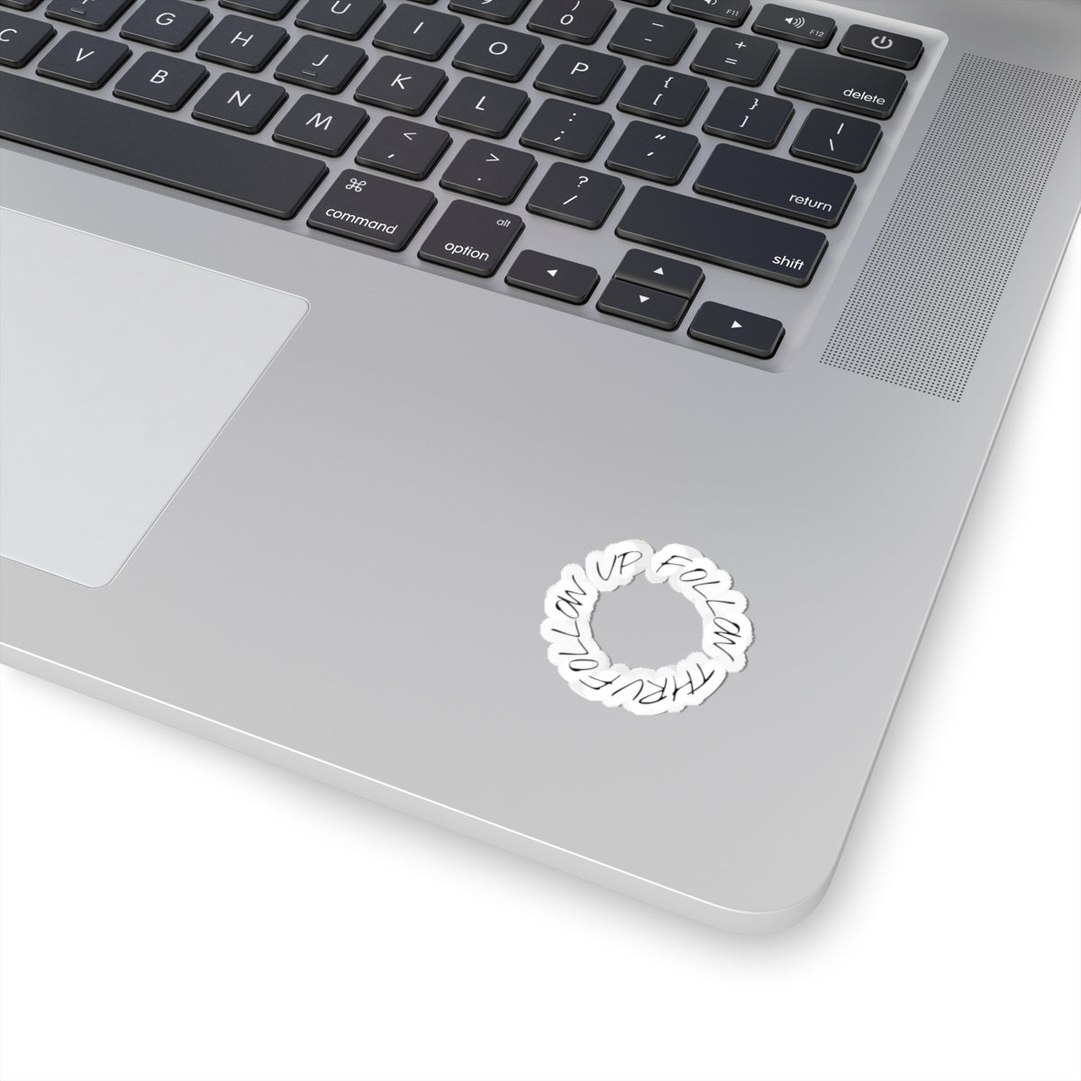 Follow Your Truth Circle Sticker — Minimal Handwritten Laptop Kiss-Cut Sticker