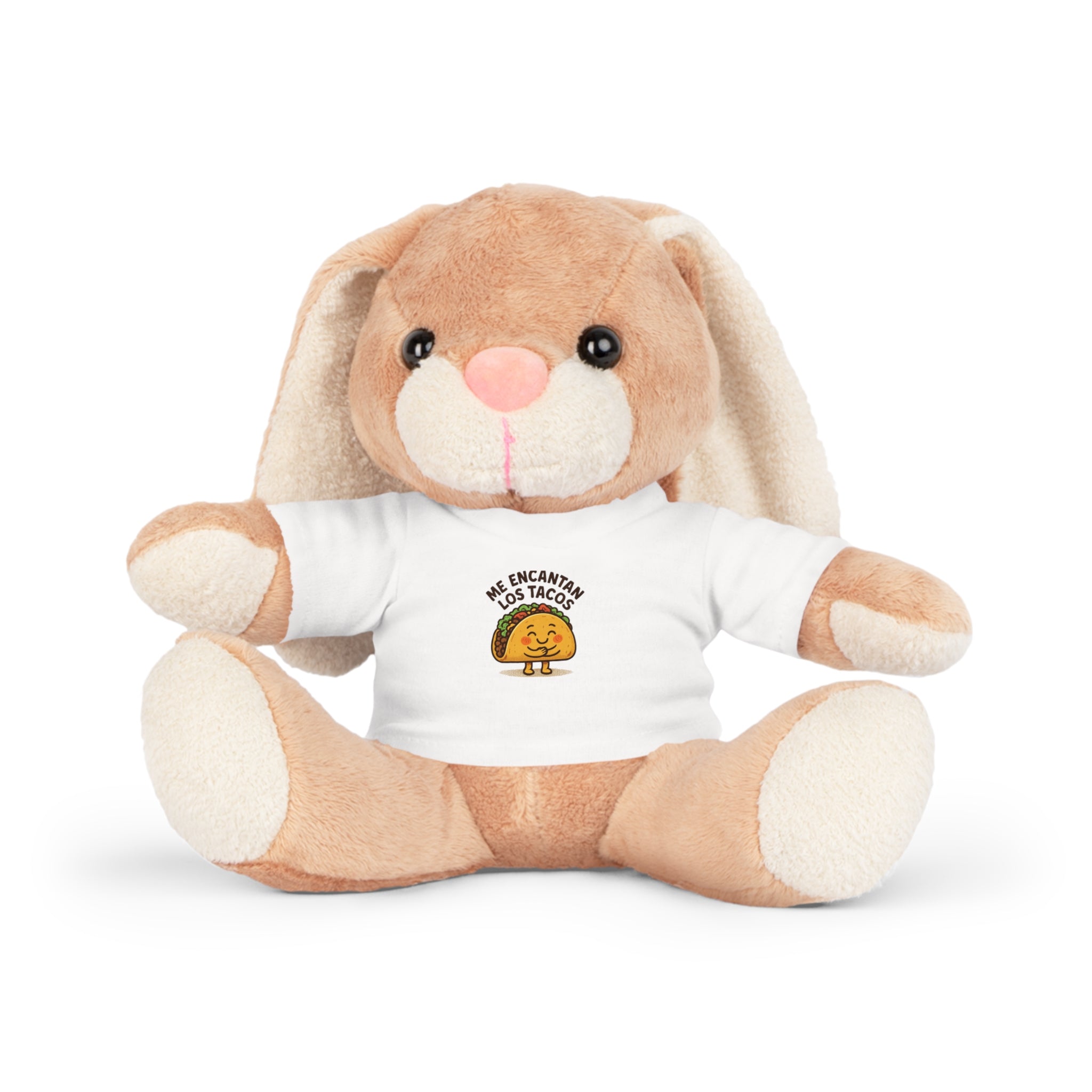 Classic Brown Bear Plush Toy with White T-Shirt | Customizable Shirt