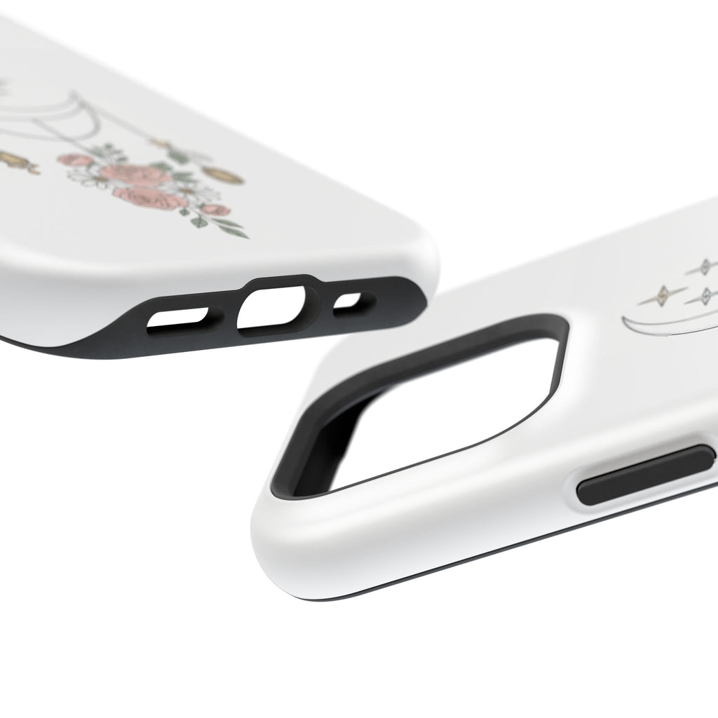 Moon & Roses Magnetic Impact Phone Case — Celestial Floral iPhone Cover