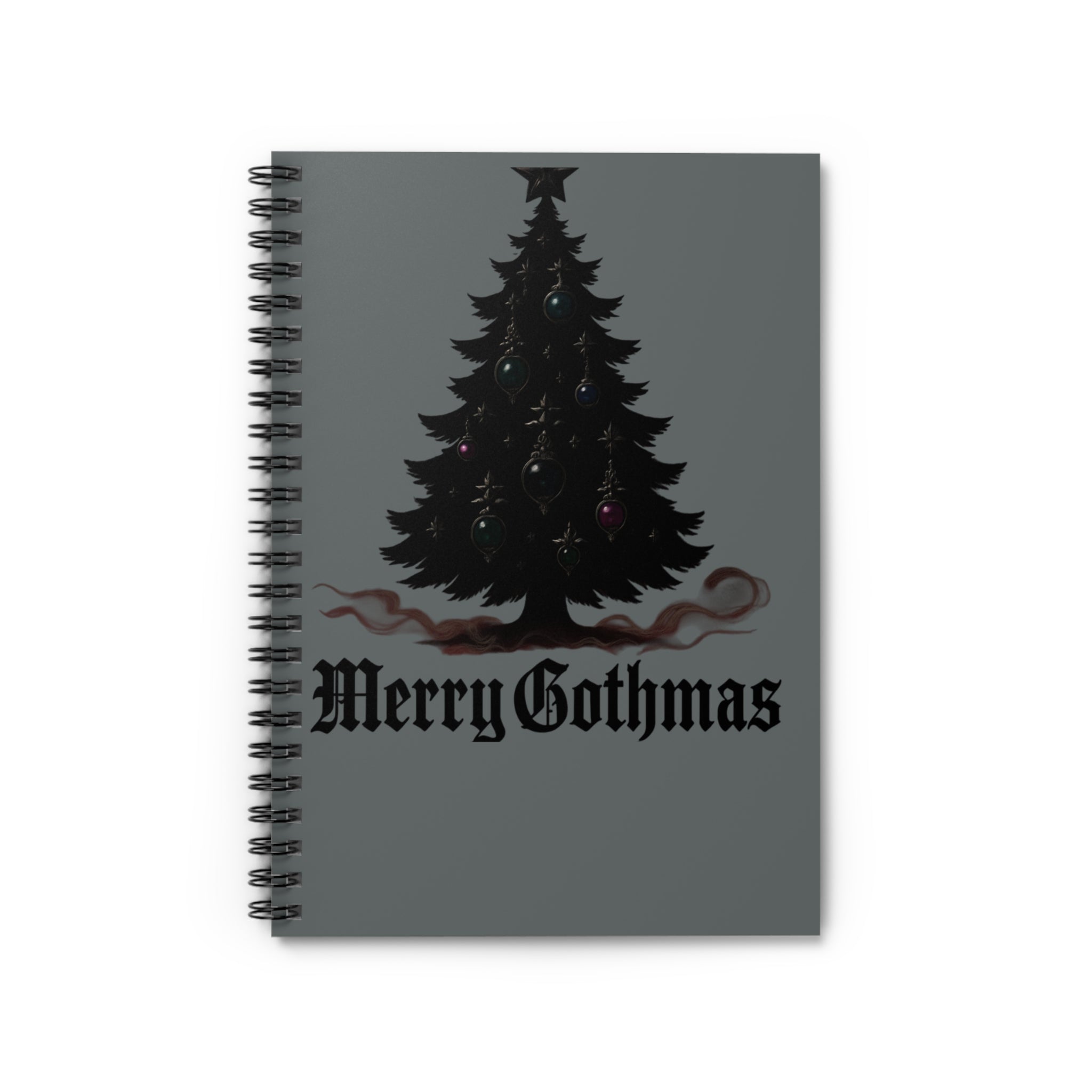 Gothic Christmas Spiral Notebook — "Merry Gothmas" Ruled Journal