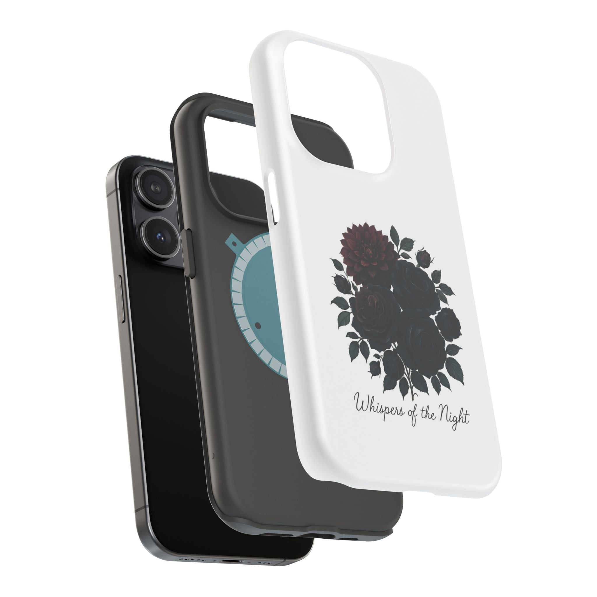 Whispers of the Night floral phone case | Magnetic impact-resistant case
