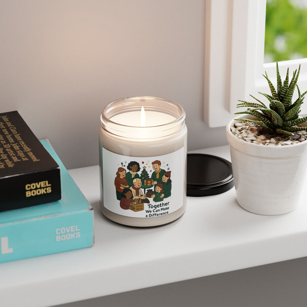Soy Candle — "Together We Can Make a Difference" Holiday Gift Candle (9oz)