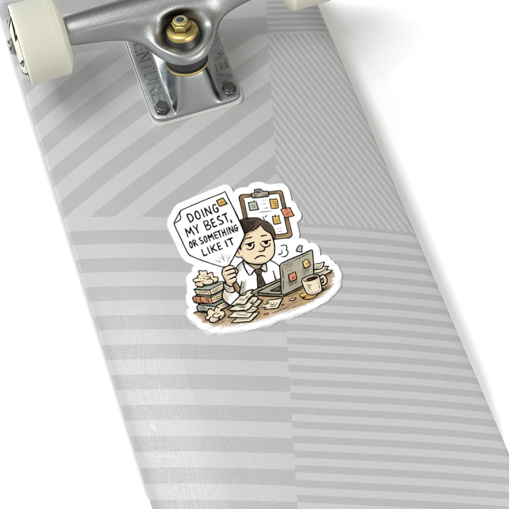 Sticker — "Doing My Best (Or Something Like It)" Cute Relatable Office Laptop Sticker