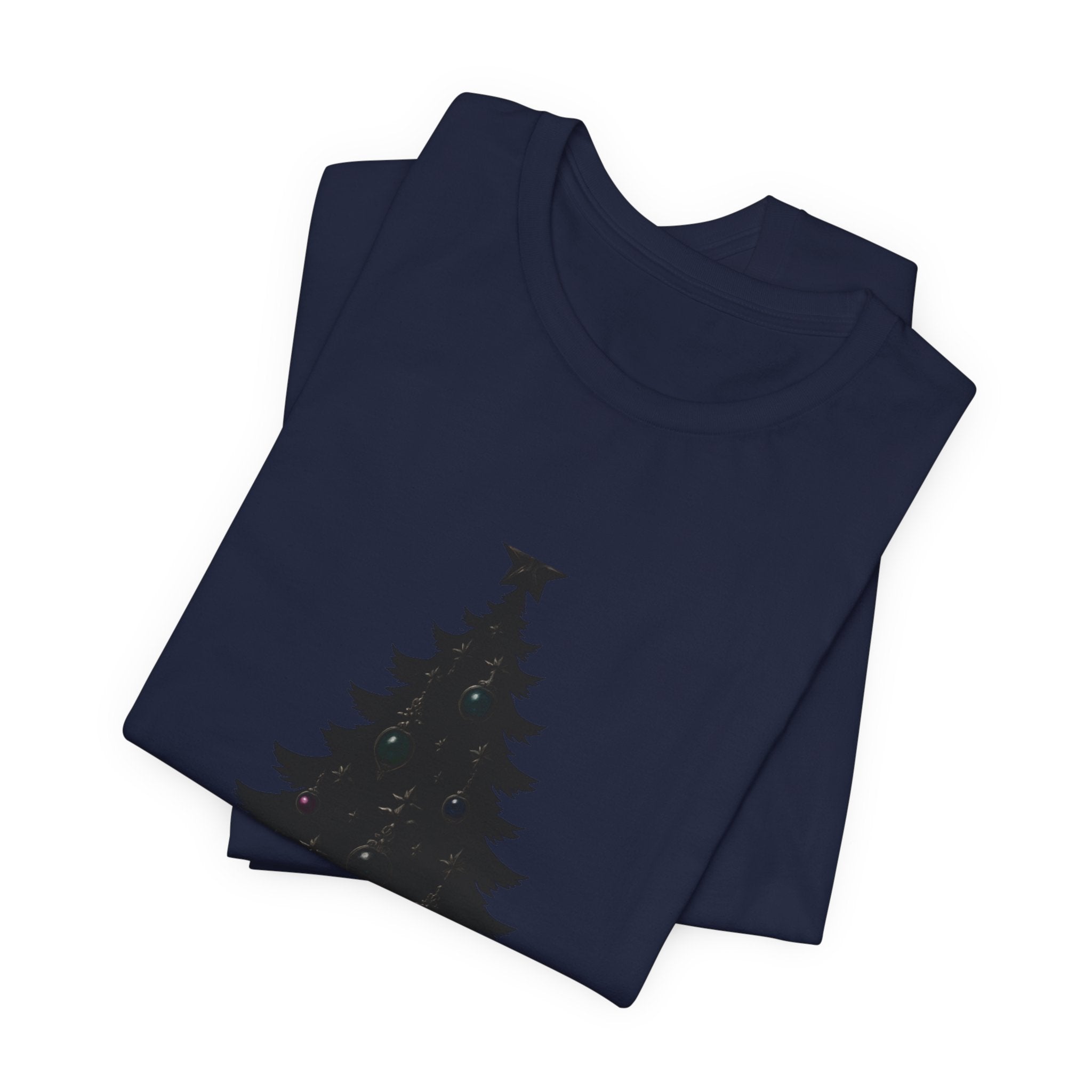 Gothic Christmas Tee — 'Merry Gothmas' Black Tree Graphic