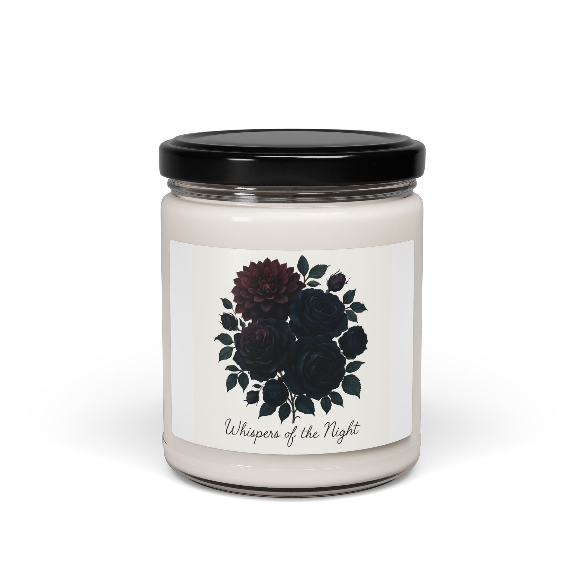 Soy Candle — "Whispers of the Night" Floral Scented Candle, 9oz