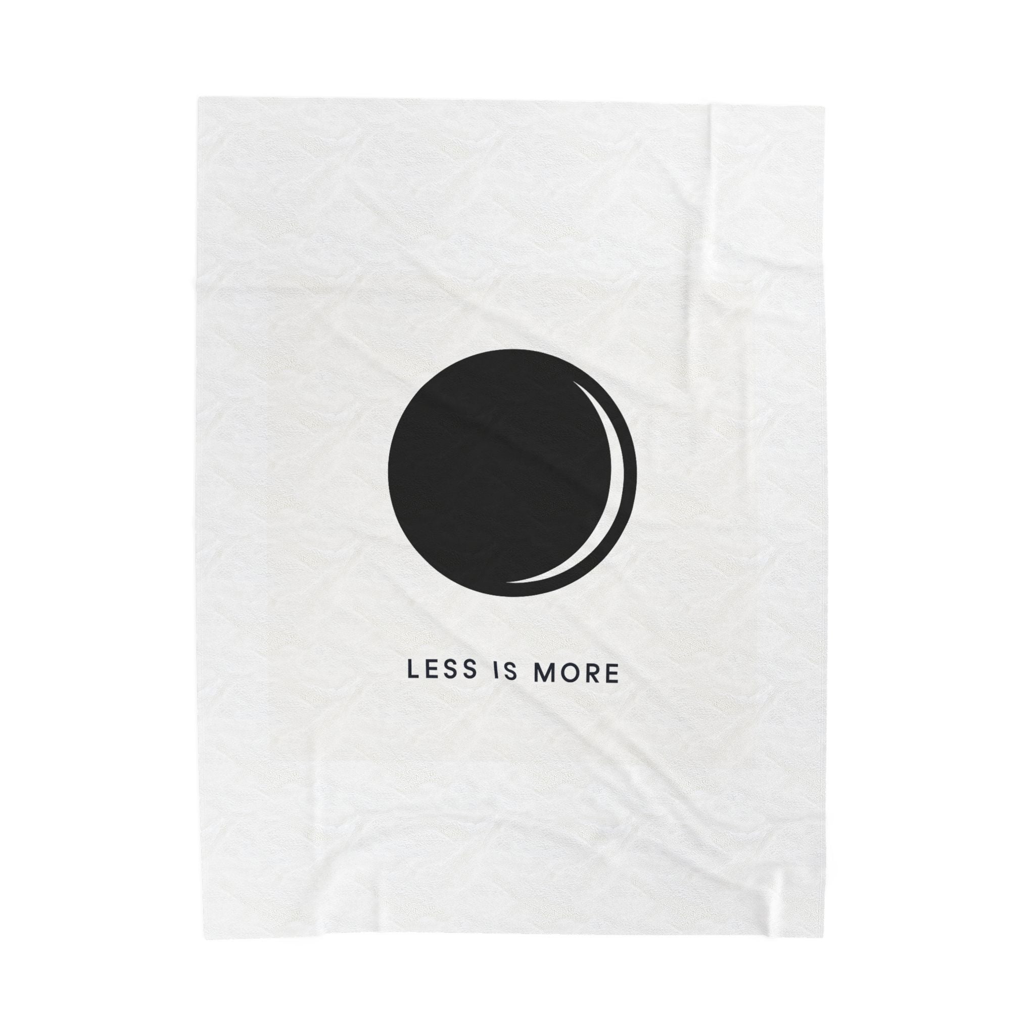 Minimal Moon Graphic Velveteen Plush Blanket | Less Is More