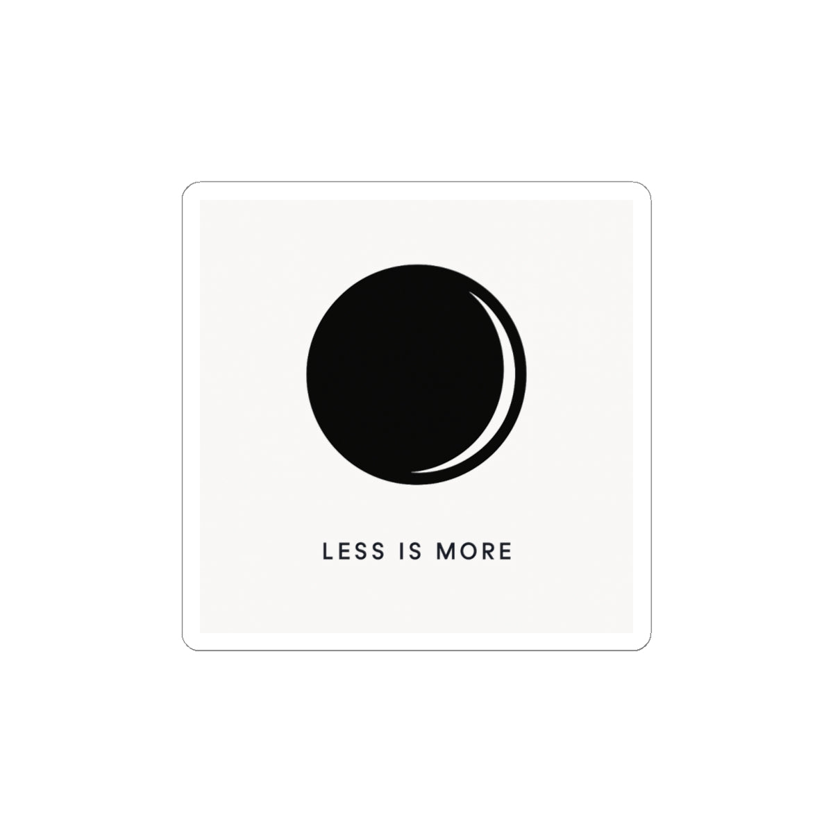 Minimal Moon Illustration Sticker | 'Less Is More' kiss-cut vinyl