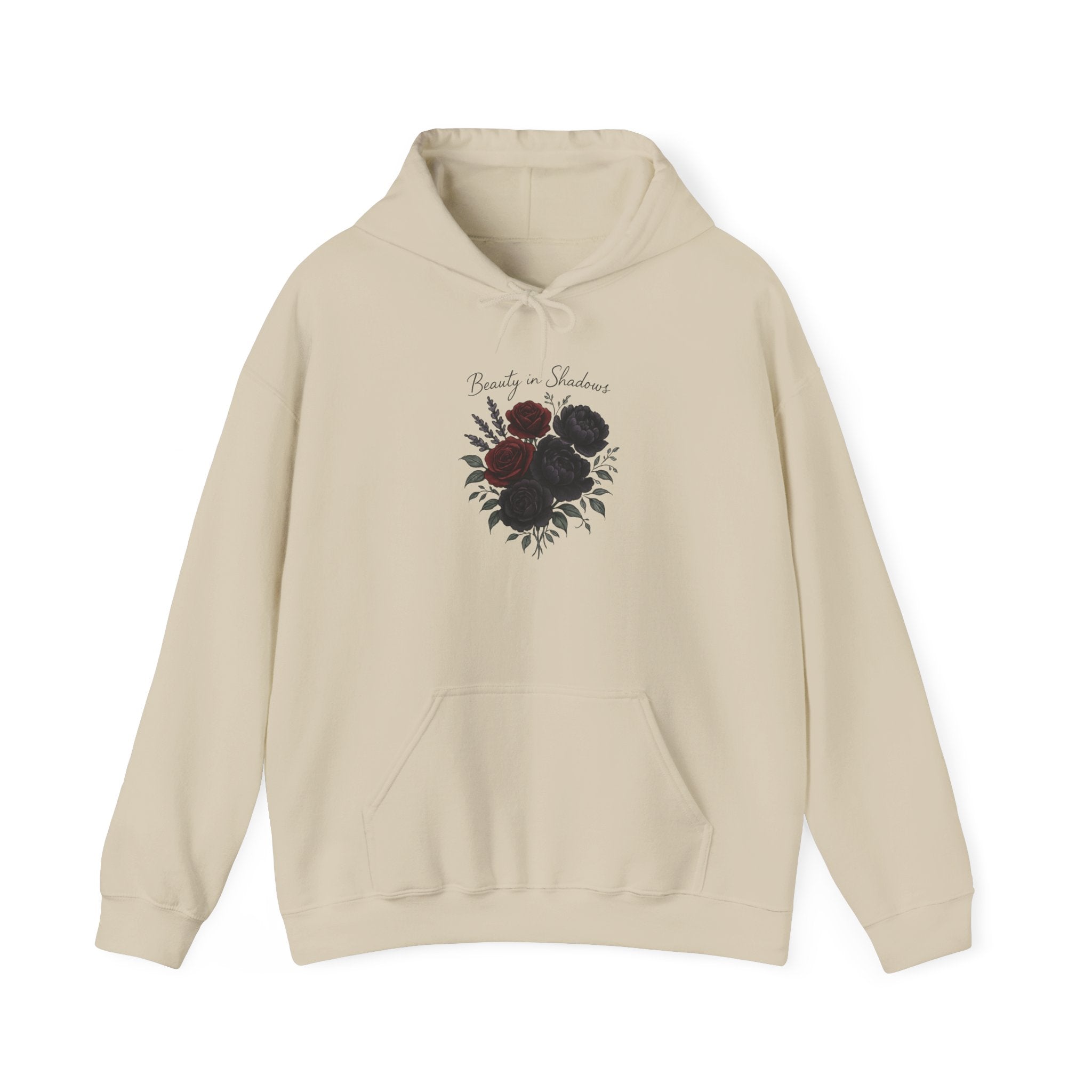 Floral Moon Hoodie — 'Beauty in Darkness' Graphic Pullover