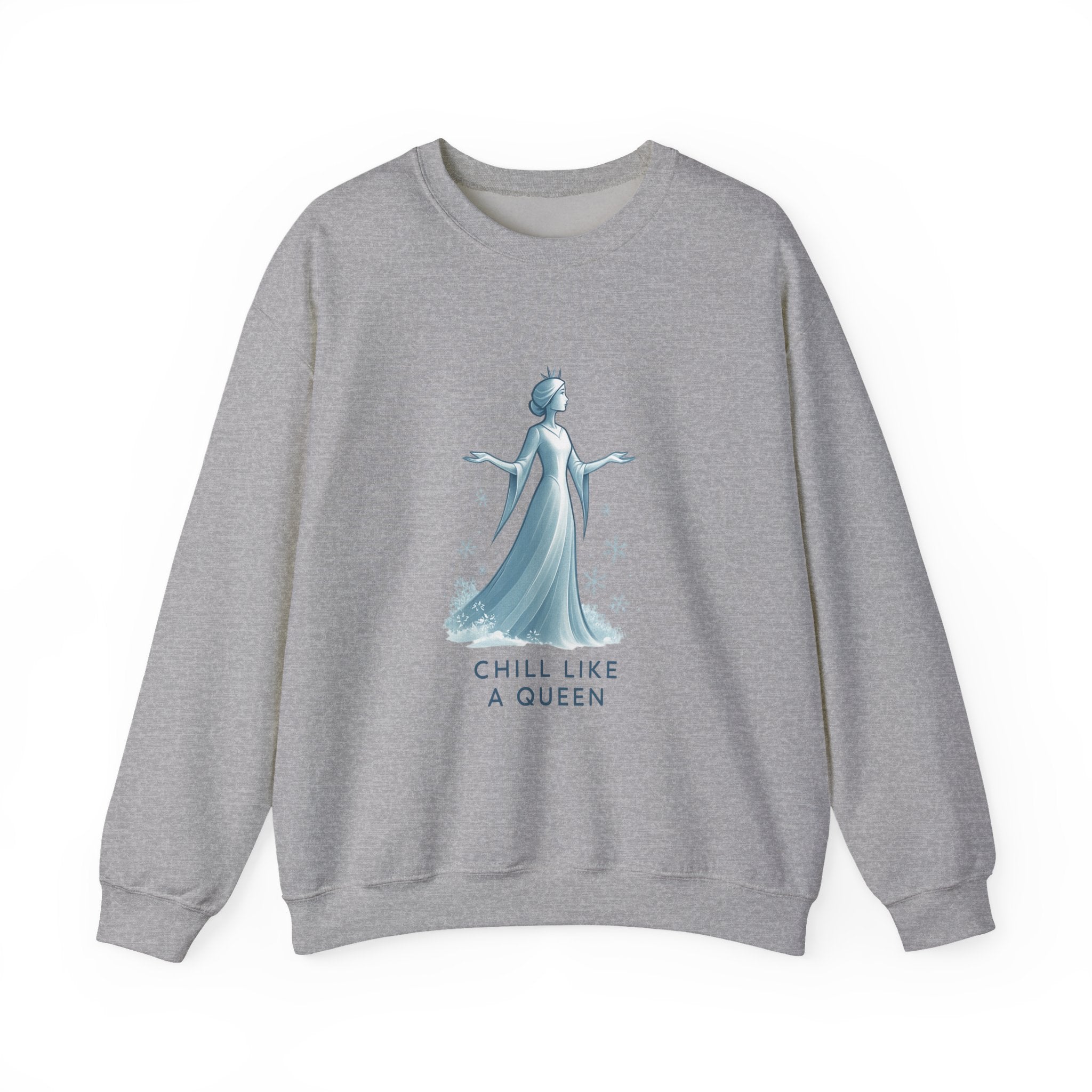 Chill Like a Queen Sweatshirt — Cozy Frozen-Inspired Crewneck