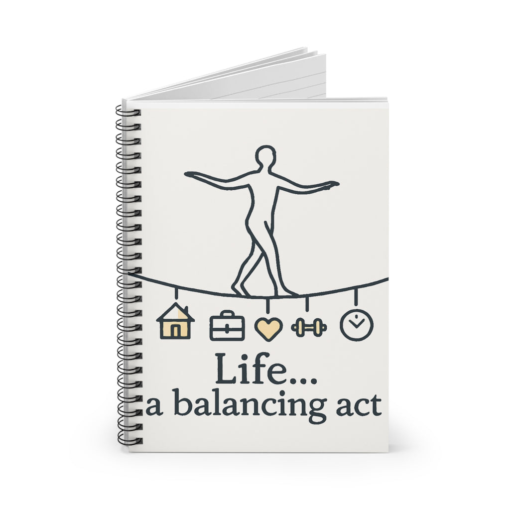 Spiral Notebook — "Life... a balancing act" Inspirational Ruled Journal
