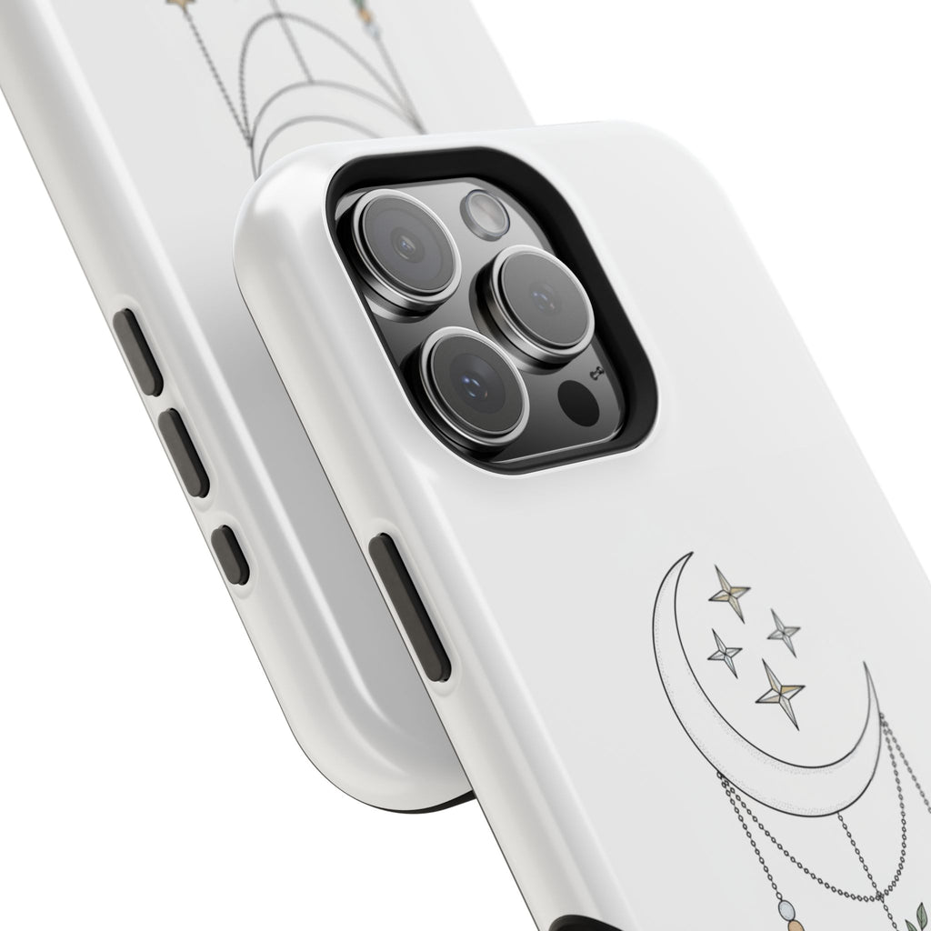 Moon & Roses Magnetic Impact Phone Case — Celestial Floral iPhone Cover