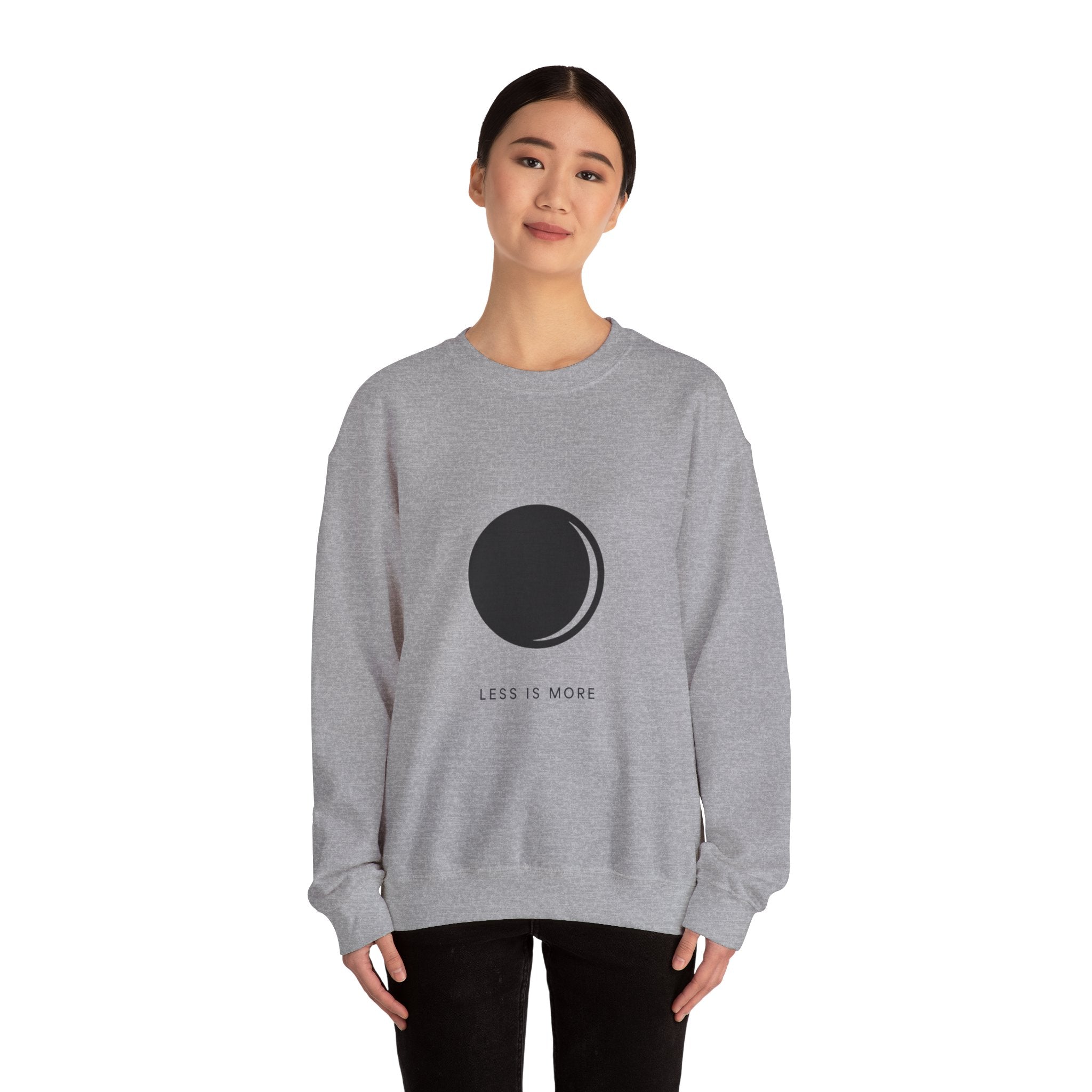 Minimalist 'Less Is More' Crewneck Sweatshirt