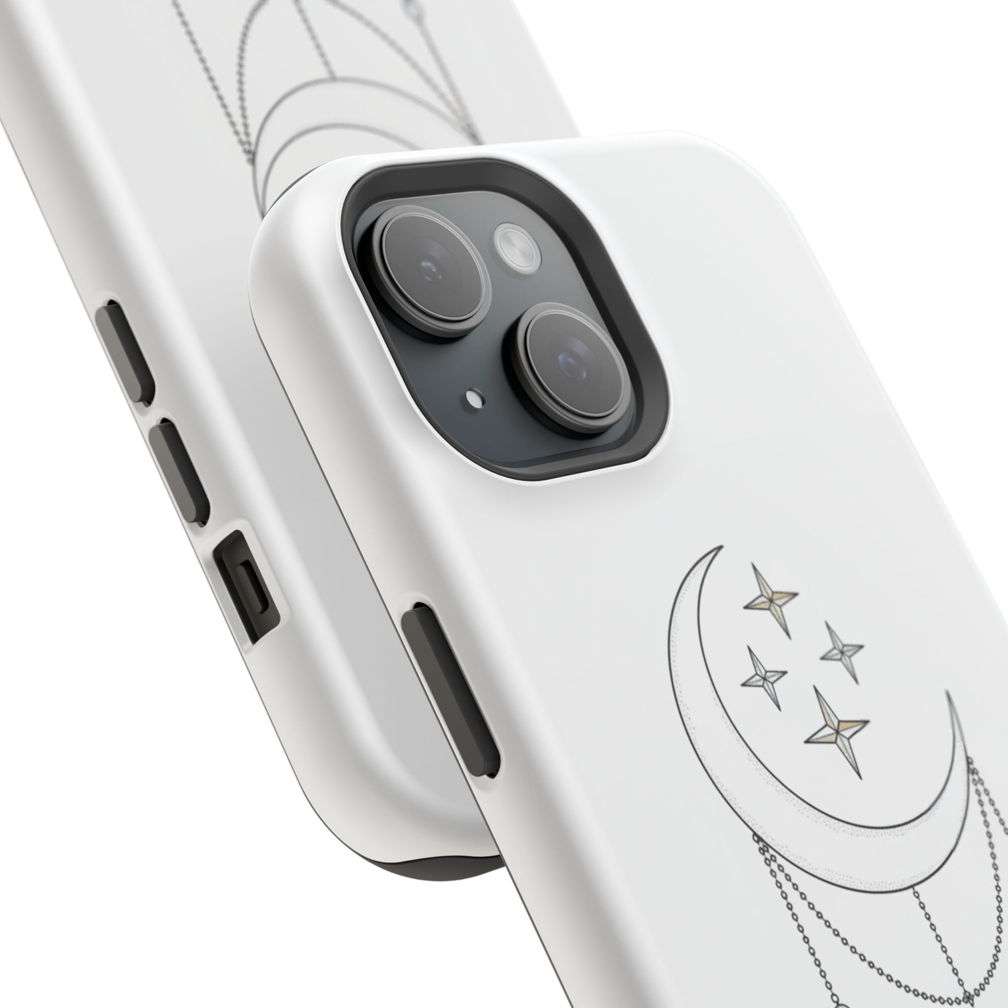 Moon & Roses Magnetic Impact Phone Case — Celestial Floral iPhone Cover