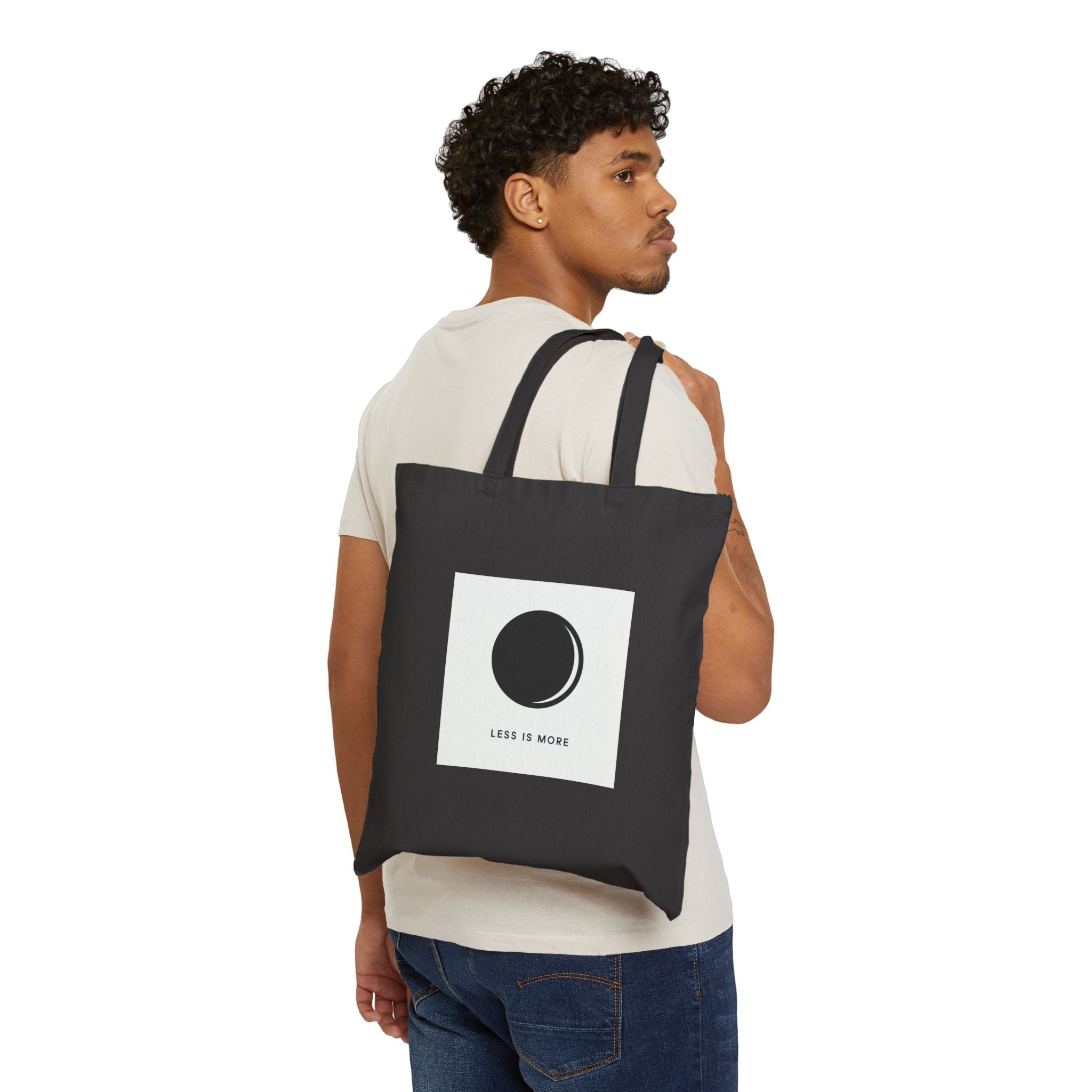 Minimal Moon Phase tote bag | Less Is More canvas tote