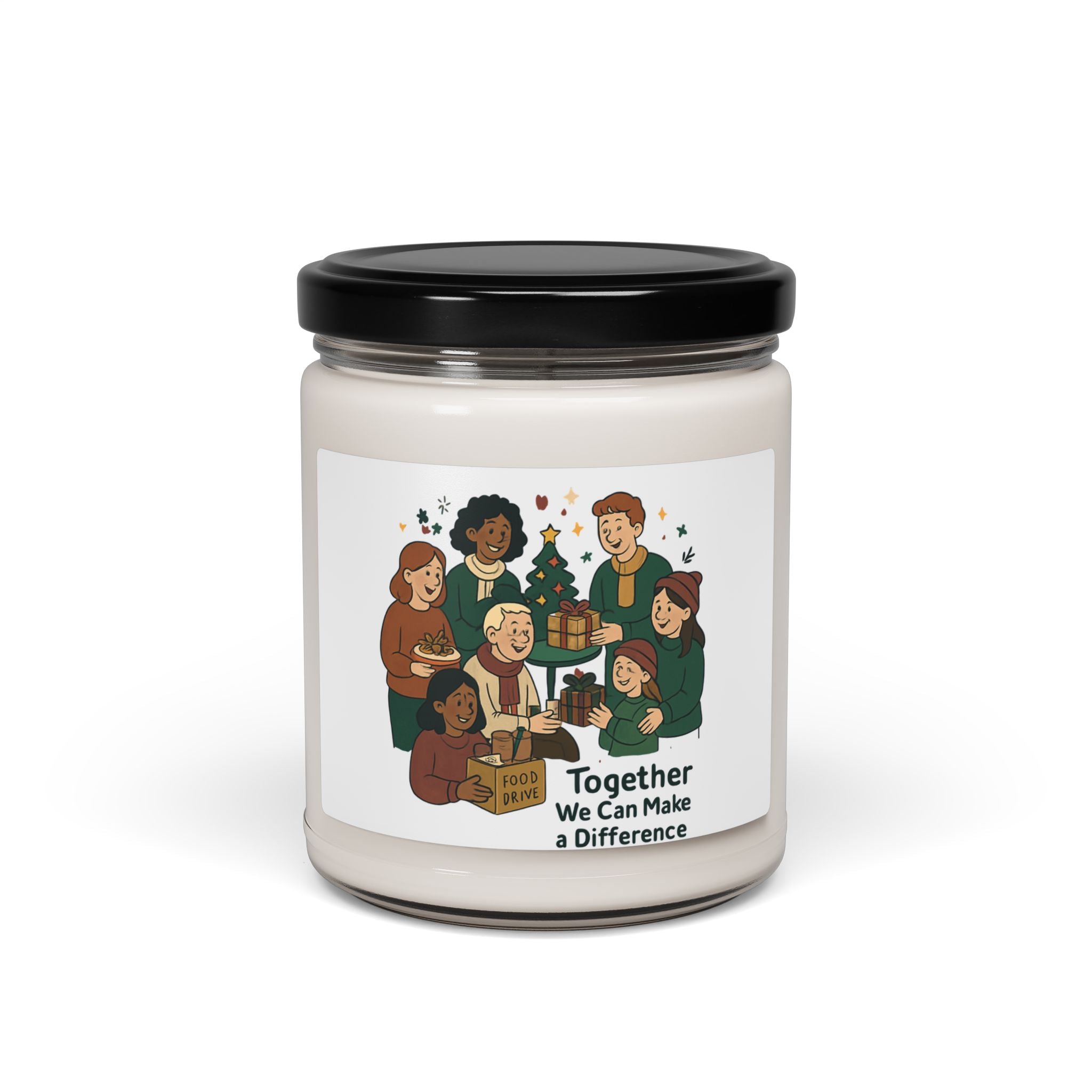 Soy Candle — "Together We Can Make a Difference" Holiday Gift Candle (9oz)