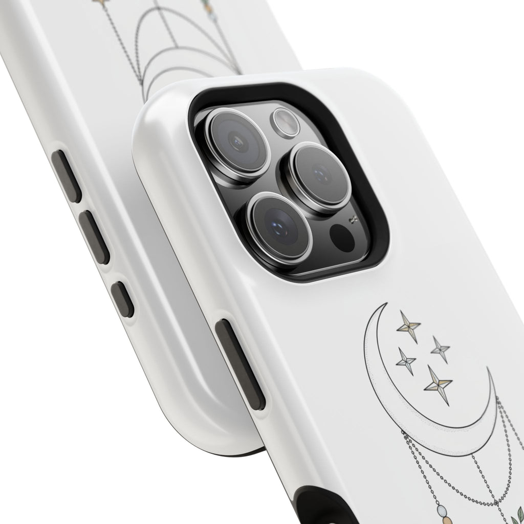 Moon & Roses Magnetic Impact Phone Case — Celestial Floral iPhone Cover