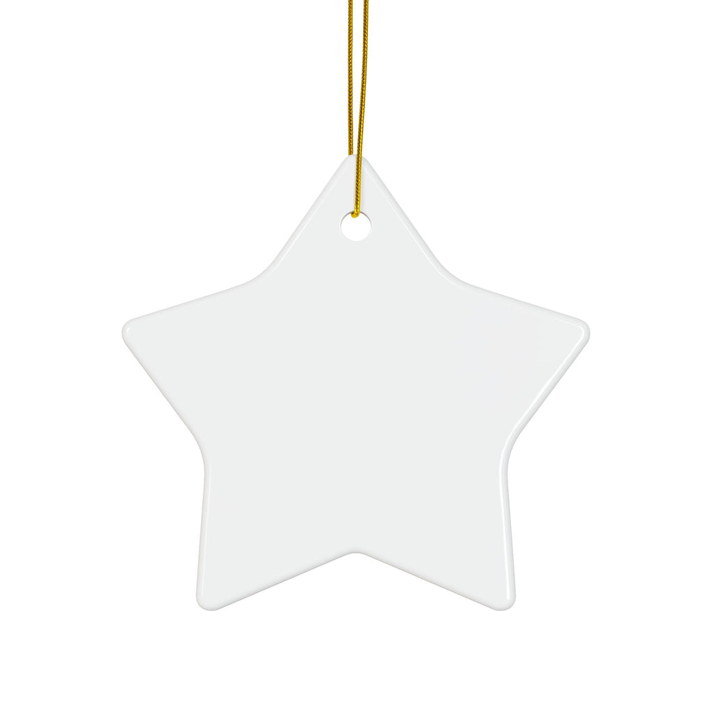 Whimsical Moon with Balloons Ceramic Ornament | Double-Sided Round Ornament