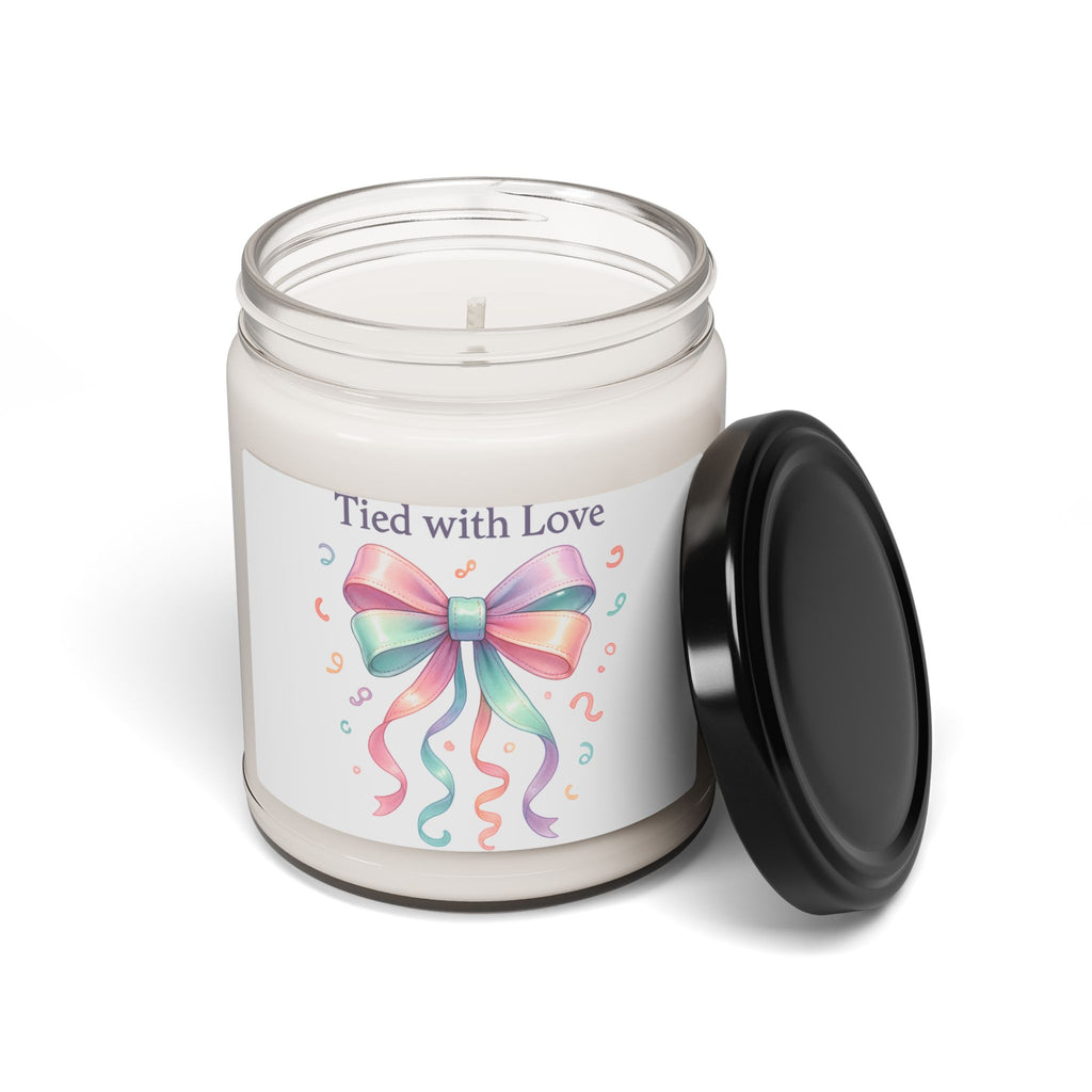 Tied with Love Scented Soy Candle — 9oz Pastel Ribbon Gift Candle