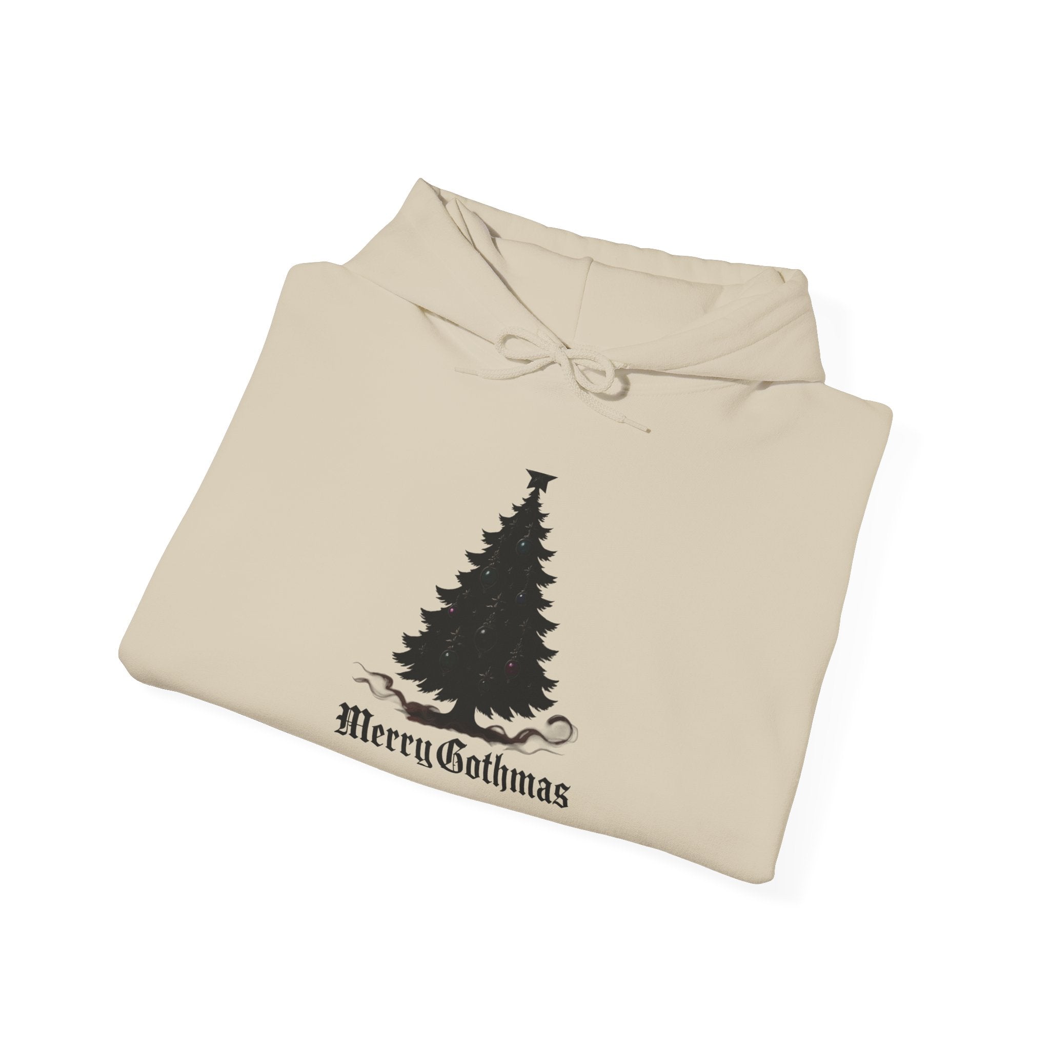 Gothic Christmas Tree Hoodie — "Merry Gothmas" Holiday Sweatshirt
