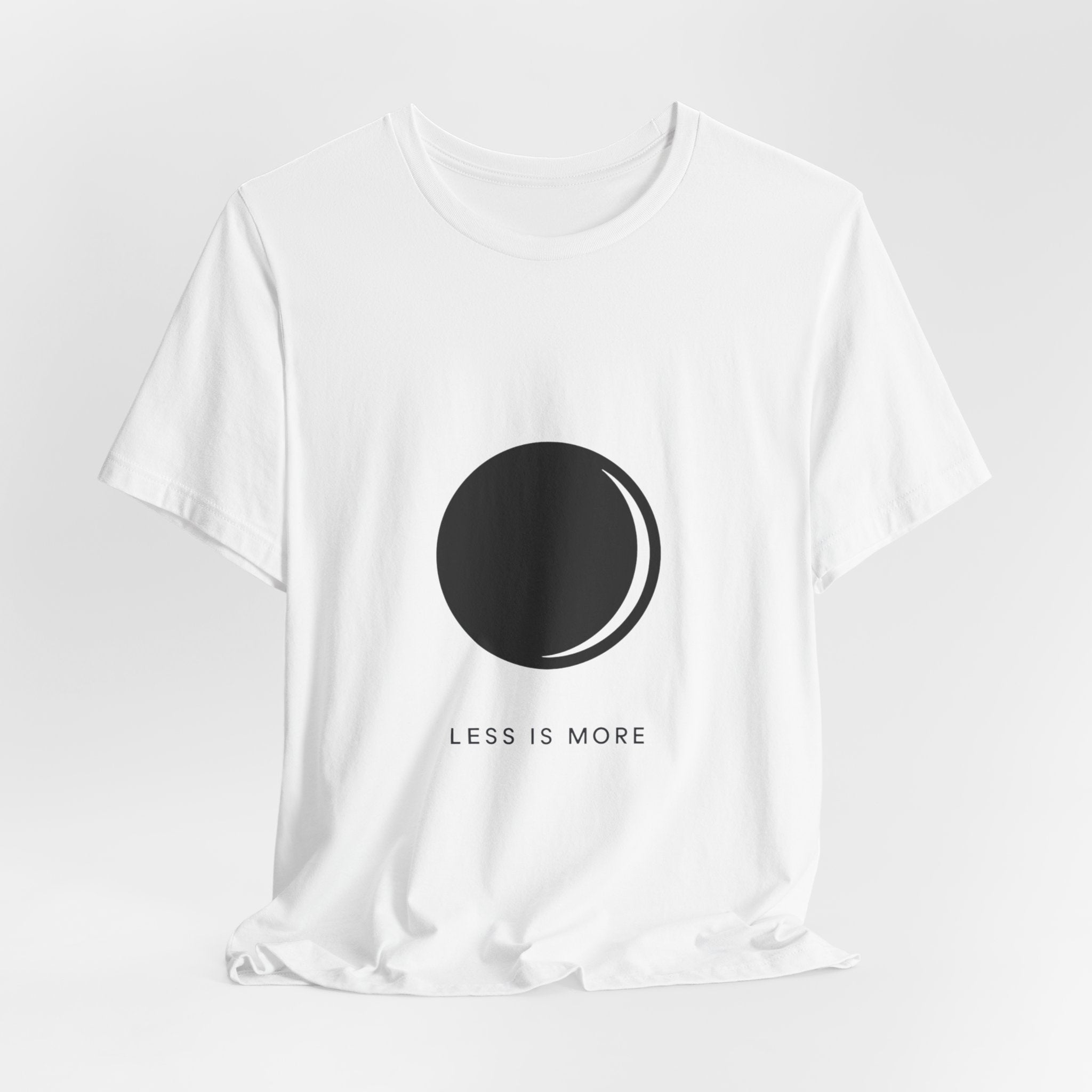 Minimal Moon Graphic Less Is More Tee | Minimalist Astronomy Shirt