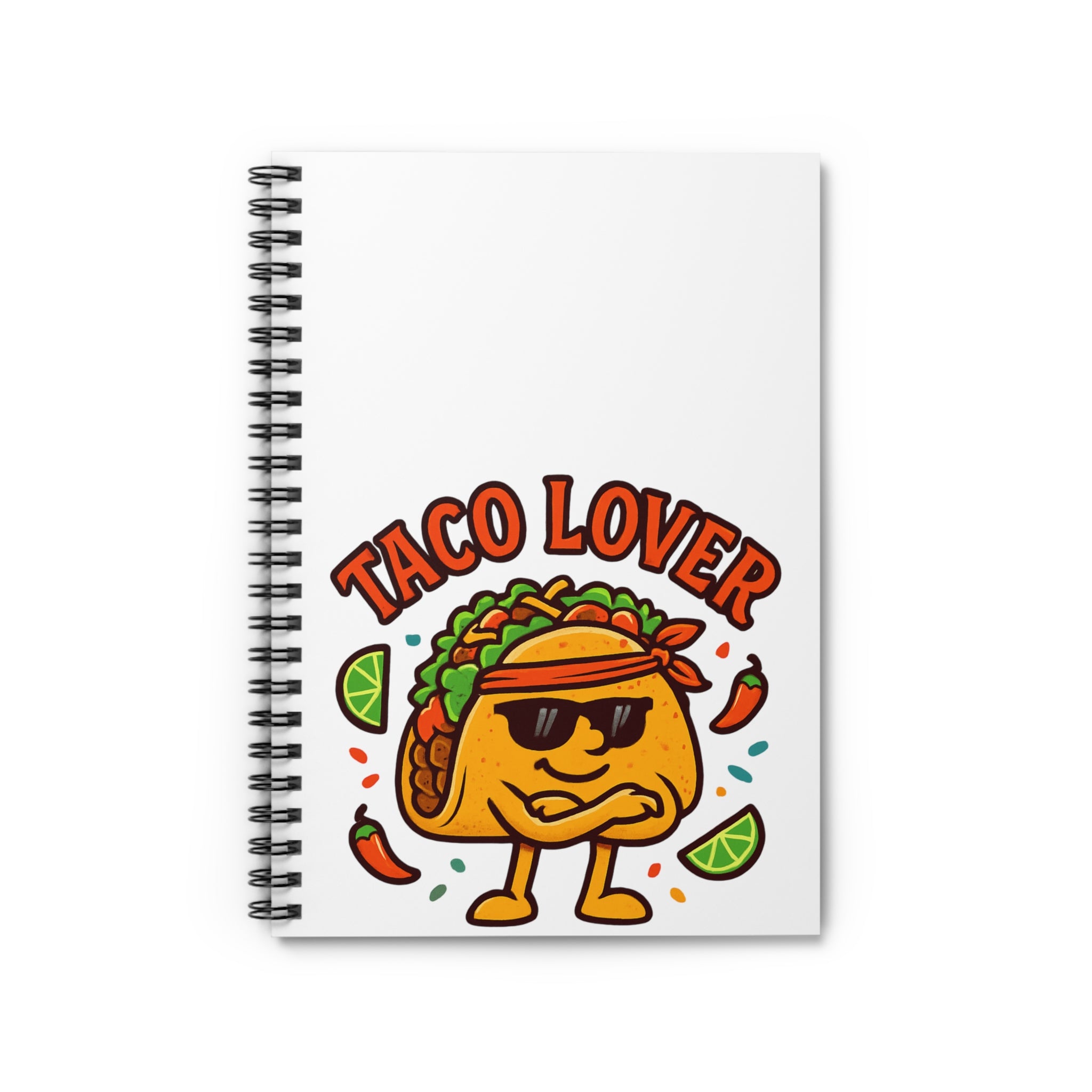 Notebook — Taco Lover Spiral Ruled Journal