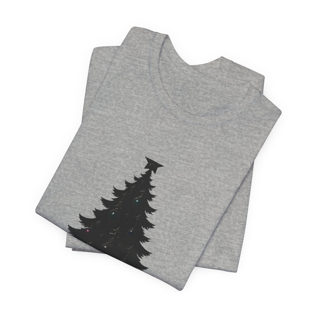 Gothic Christmas Tee — 'Merry Gothmas' Black Tree Graphic
