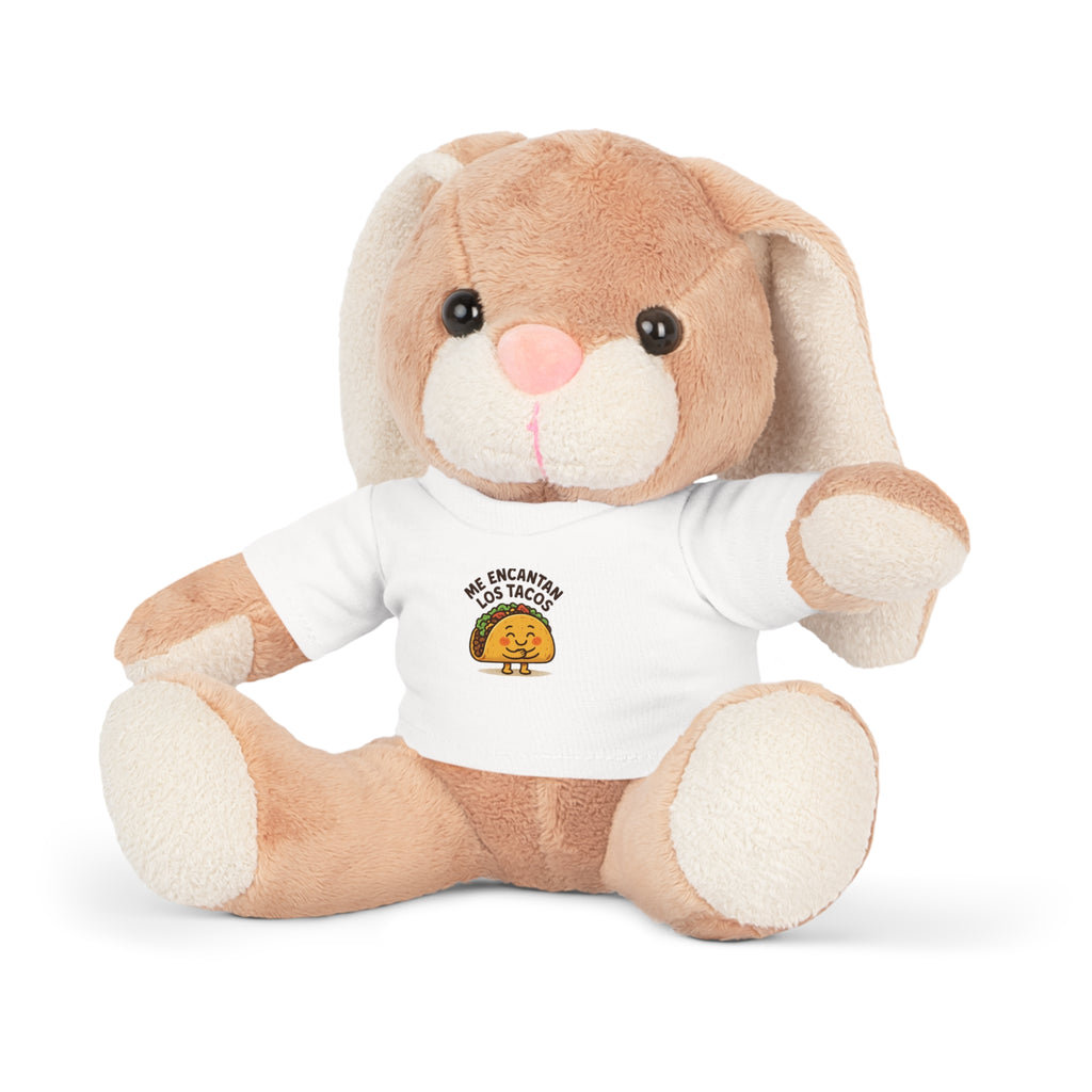 Teddy Bear Plush – 'Me Encantan Los Tacos' Shirt