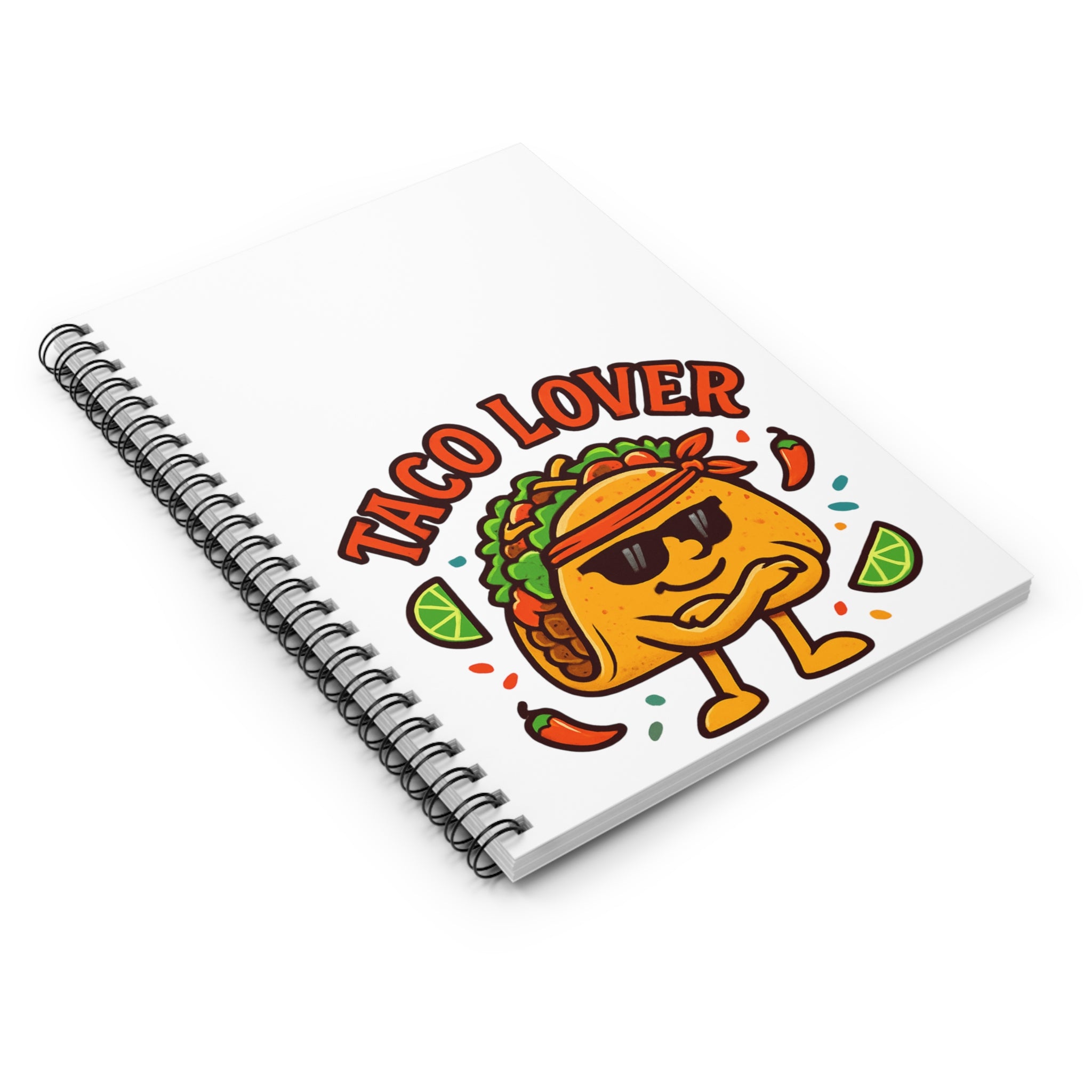Notebook — Taco Lover Spiral Ruled Journal