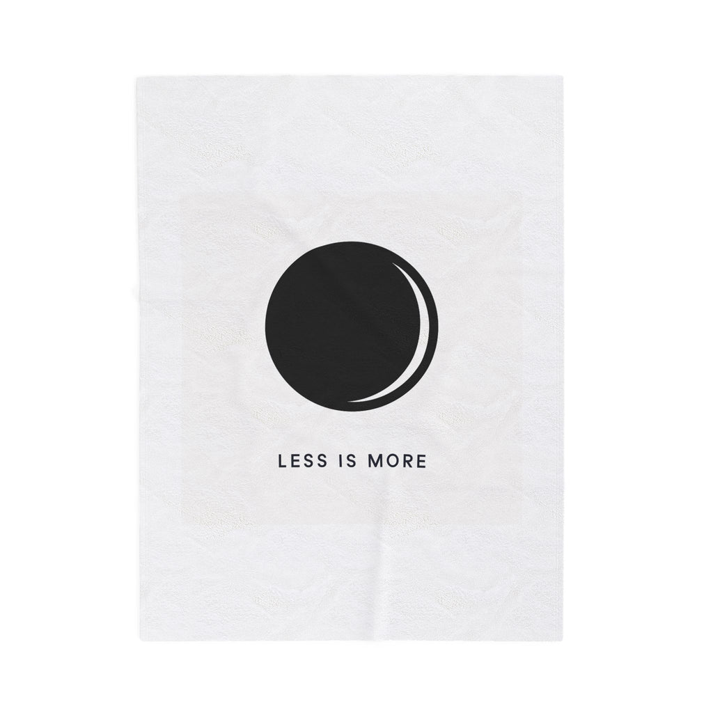 Minimal Moon Graphic Velveteen Plush Blanket | Less Is More
