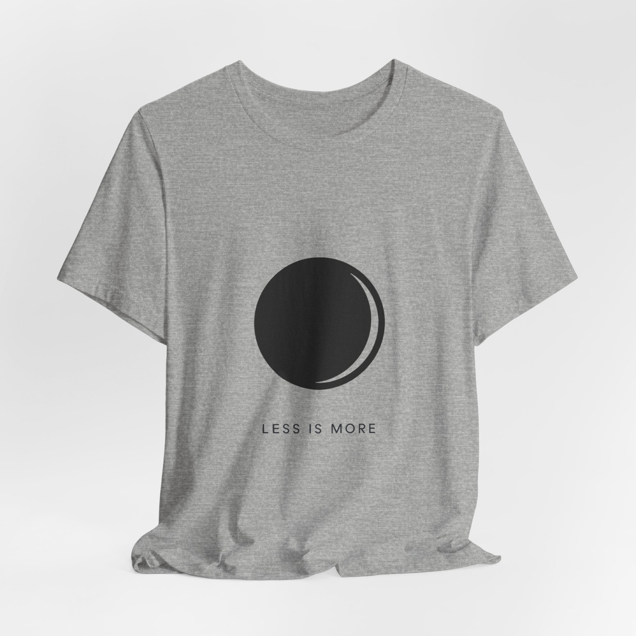 Minimal Moon Graphic Less Is More Tee | Minimalist Astronomy Shirt