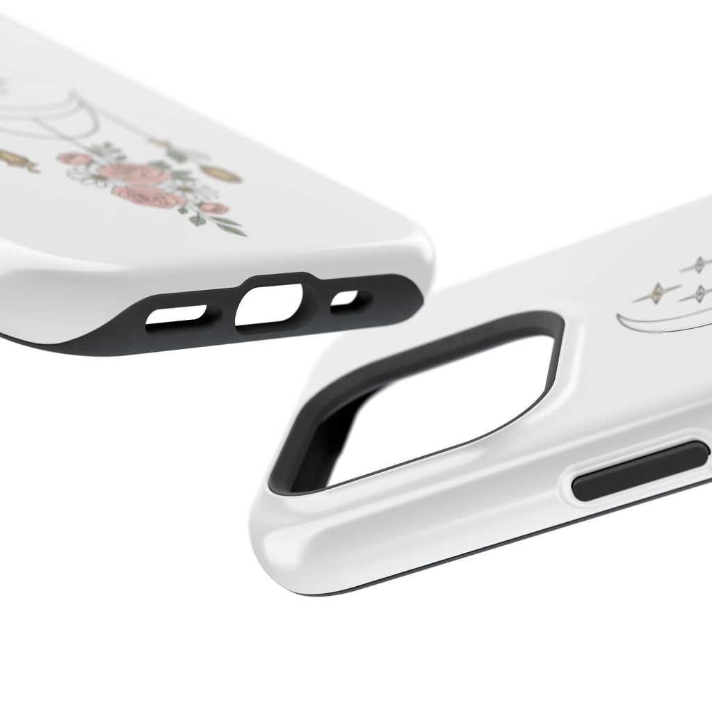 Moon & Roses Magnetic Impact Phone Case — Celestial Floral iPhone Cover